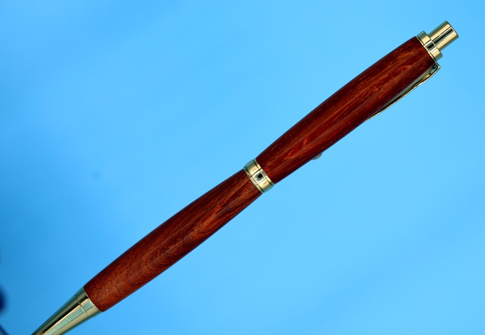 Luxury Rosewood Mechanical Pencil Gold Finish 0.7mm + Extra Lead/Erasers Gift