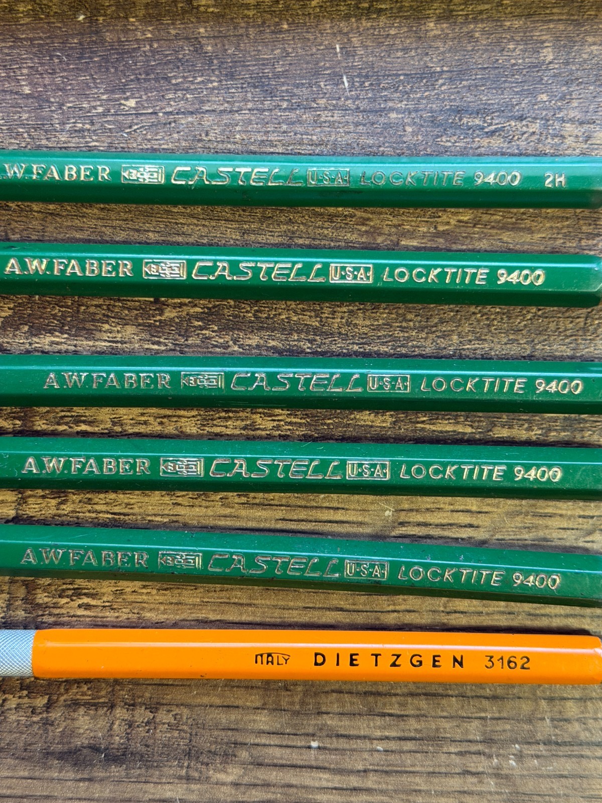 5 – AW faber Castell Lead Holder Pencils 9400 & 1 – Dietzgen 3162 w/Extra Lead