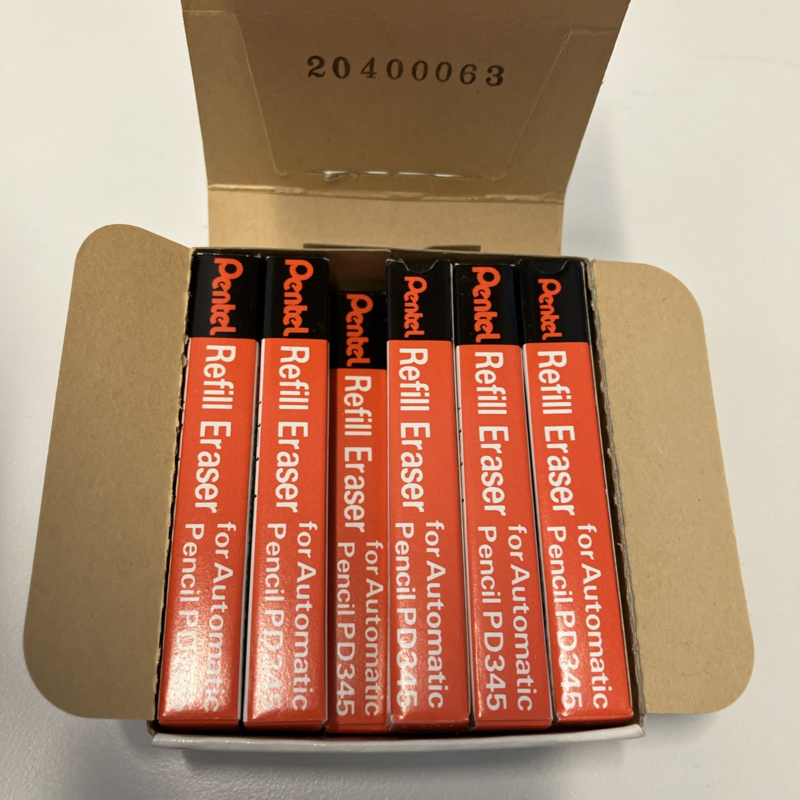 Pentel Refill Eraser For Automatic Pencil PD345 Vintage, 55 Erasers Total