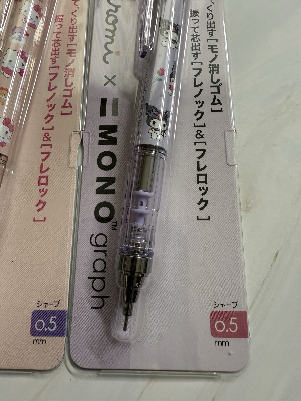 Hello Kitty X MONO graph Mechanical Pencil Set Of 2 0.5mm Tombow Fureknock