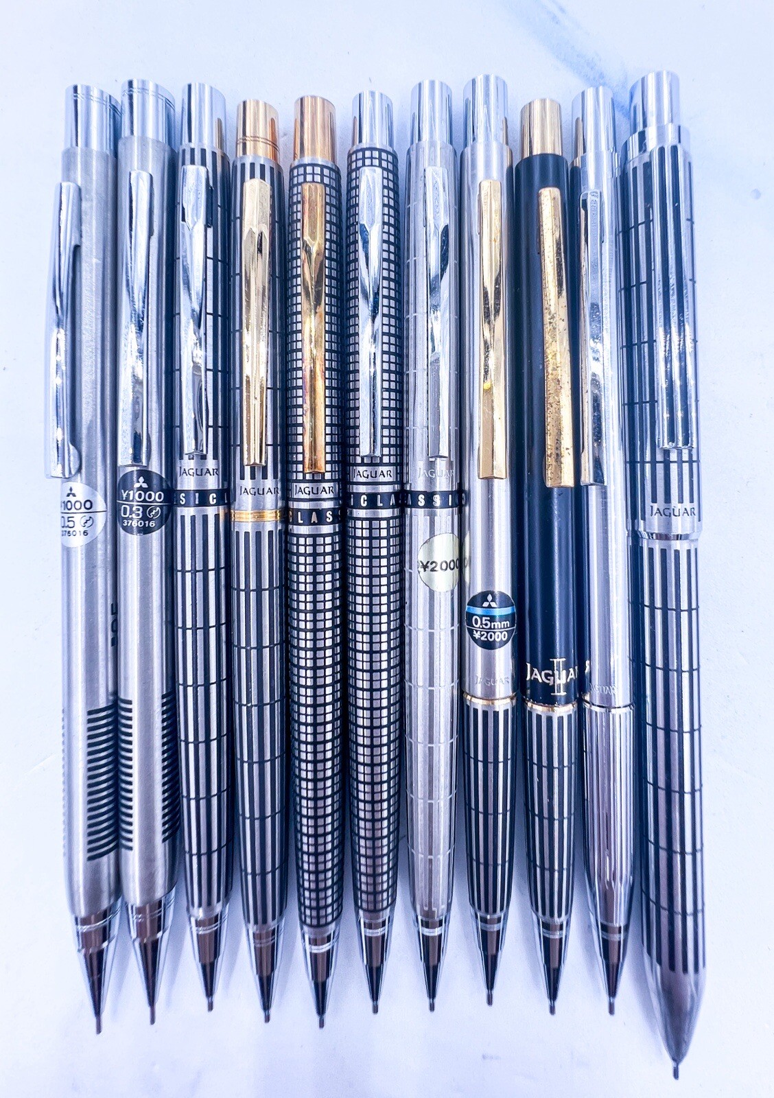 Mitsubishi Jaguar & Double Push Knock Mechanical Pencil 21pcs With Box