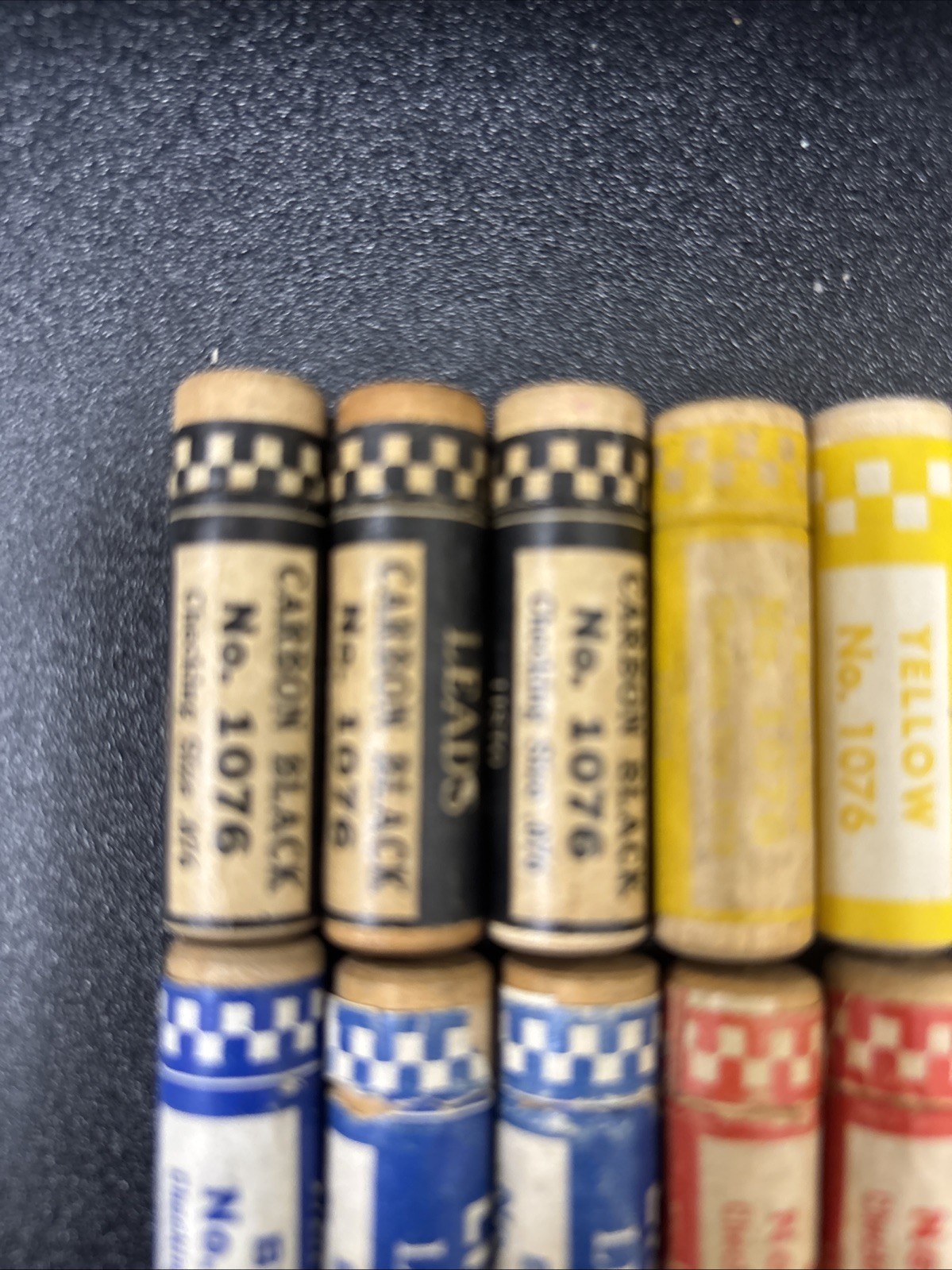 Vintage Listo Leads – Red, Black, Blue & Yellow – 16 Tube Lot