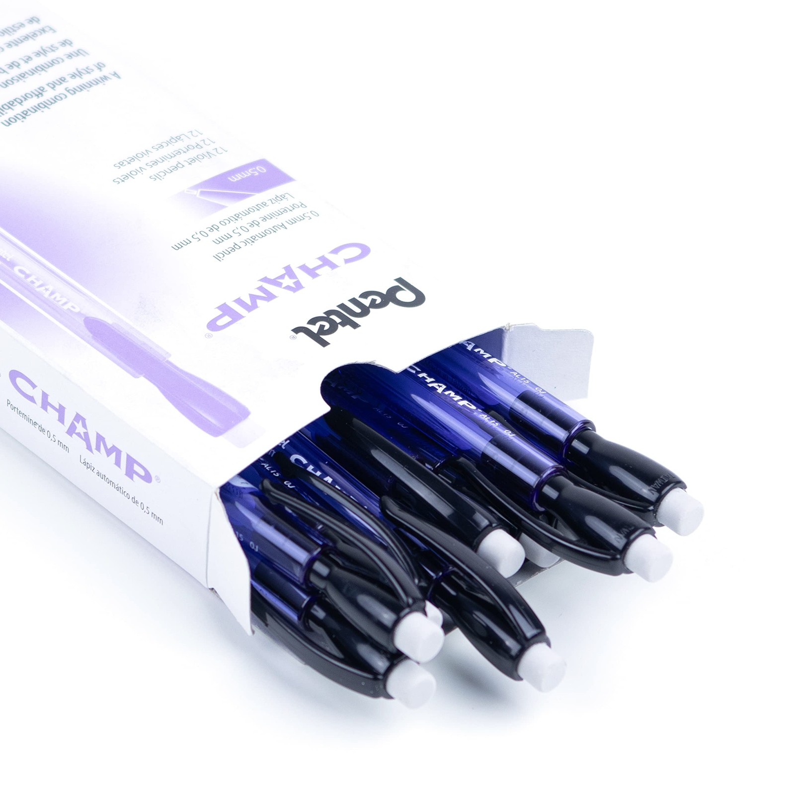 Pentel Champ Mechanical Pencils Pack of 12 Ergonomic Grip Multi-Purpose Use