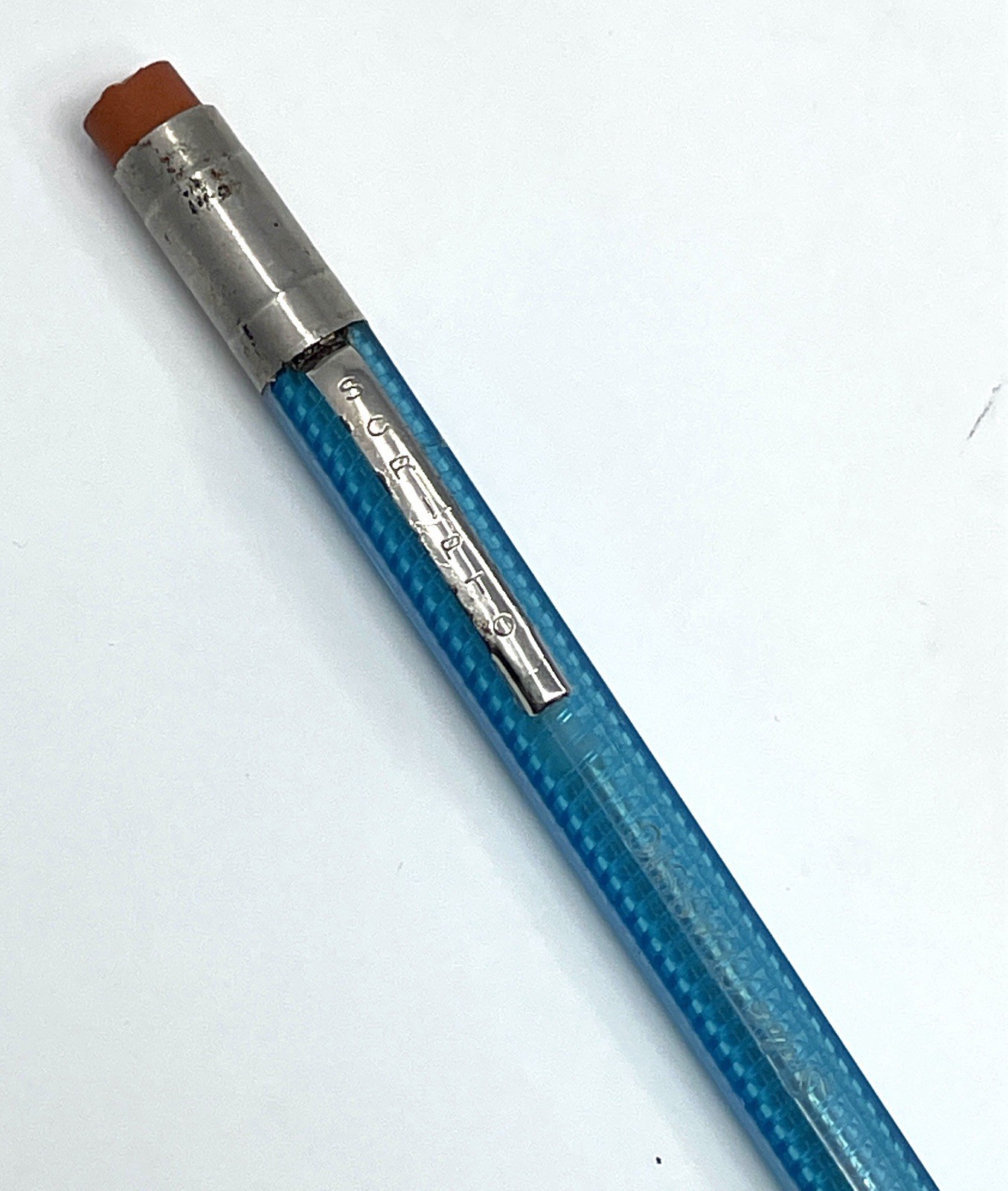 Vintage Scripto Classic Blue Translucent Mechanical Pencil Continuous Twist