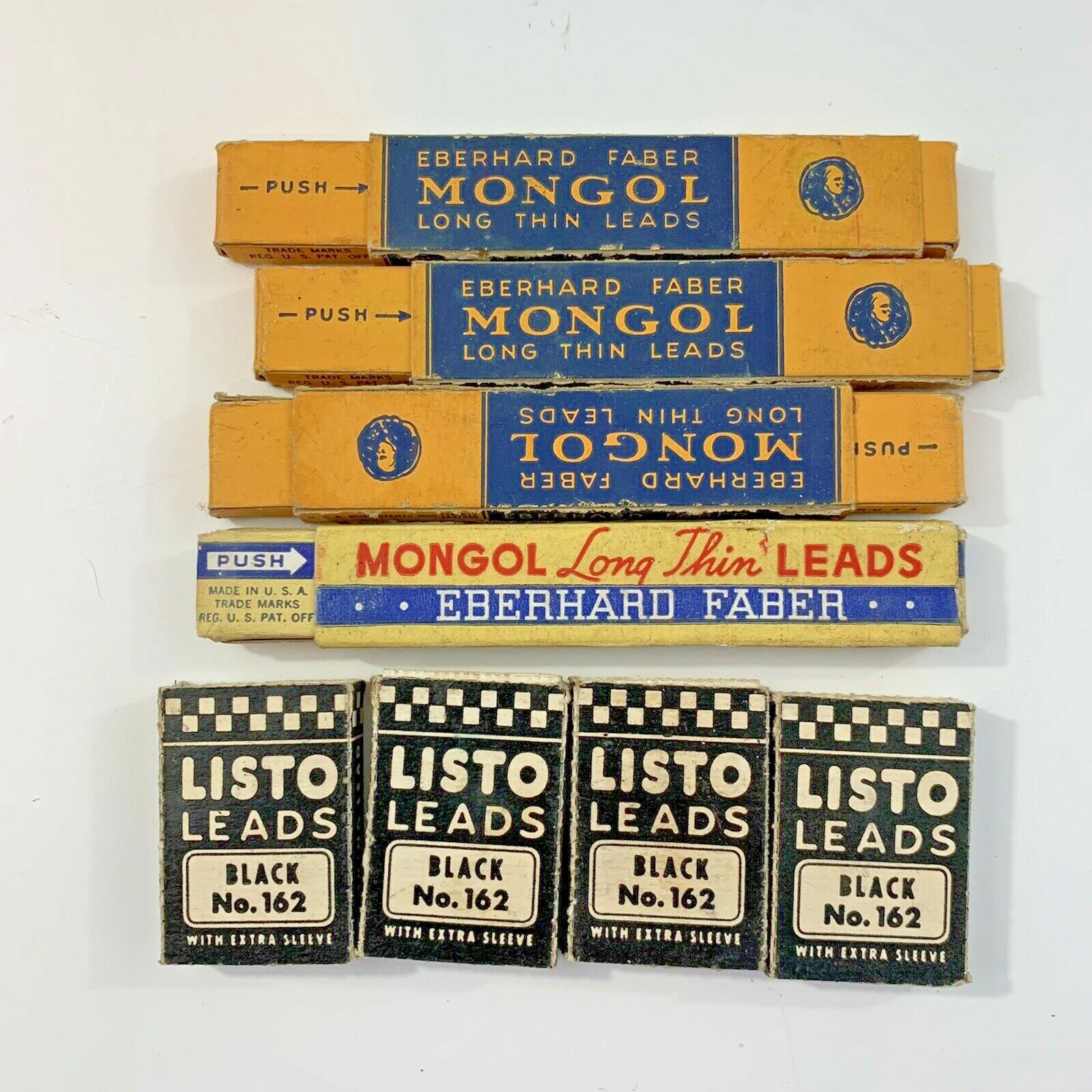 VINTAGE MECHANICAL PENCIL LEAD Mongol 4010 4015 and LISTO162 Lot