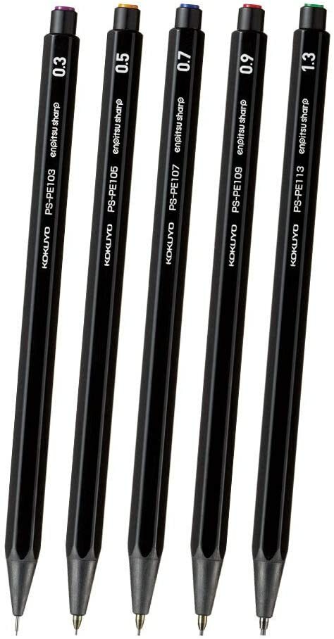 KOKUYO Enpitsu Sharp (a set of 5) 0.3/0.5/0.7/0.9/1.3mm PS-PE DX5SET Mechanical