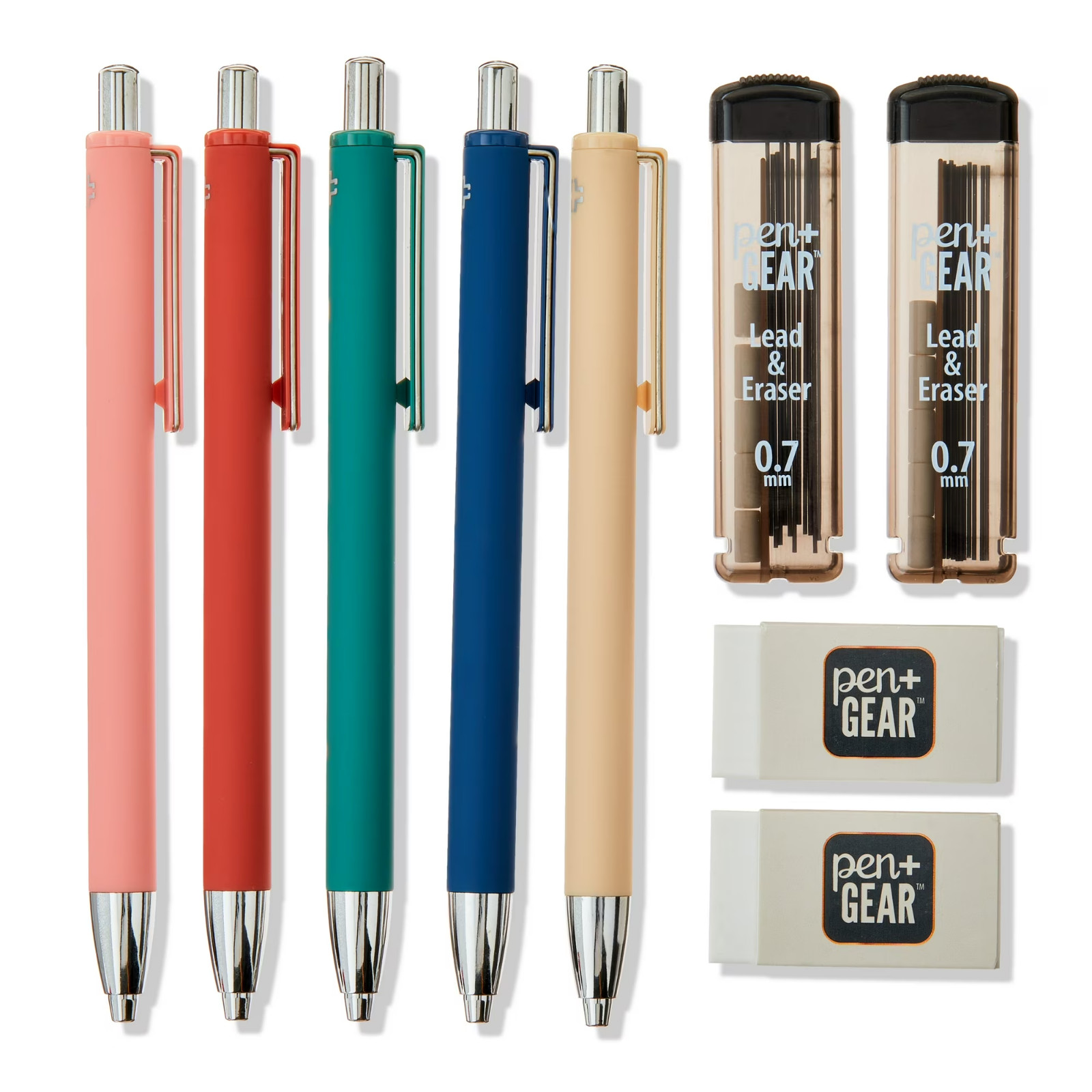 Pen+Gear Mechanical Pencil Kit with Storage Case, 0.7mm #2 Lead, 5 Count