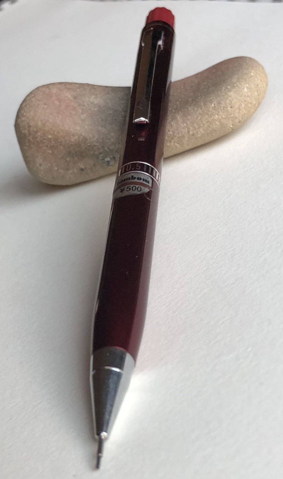 Vintage TOMBOW 500 M22 Mechanical Pencil .5mm Lead Sticker NOS Red Metal Japan