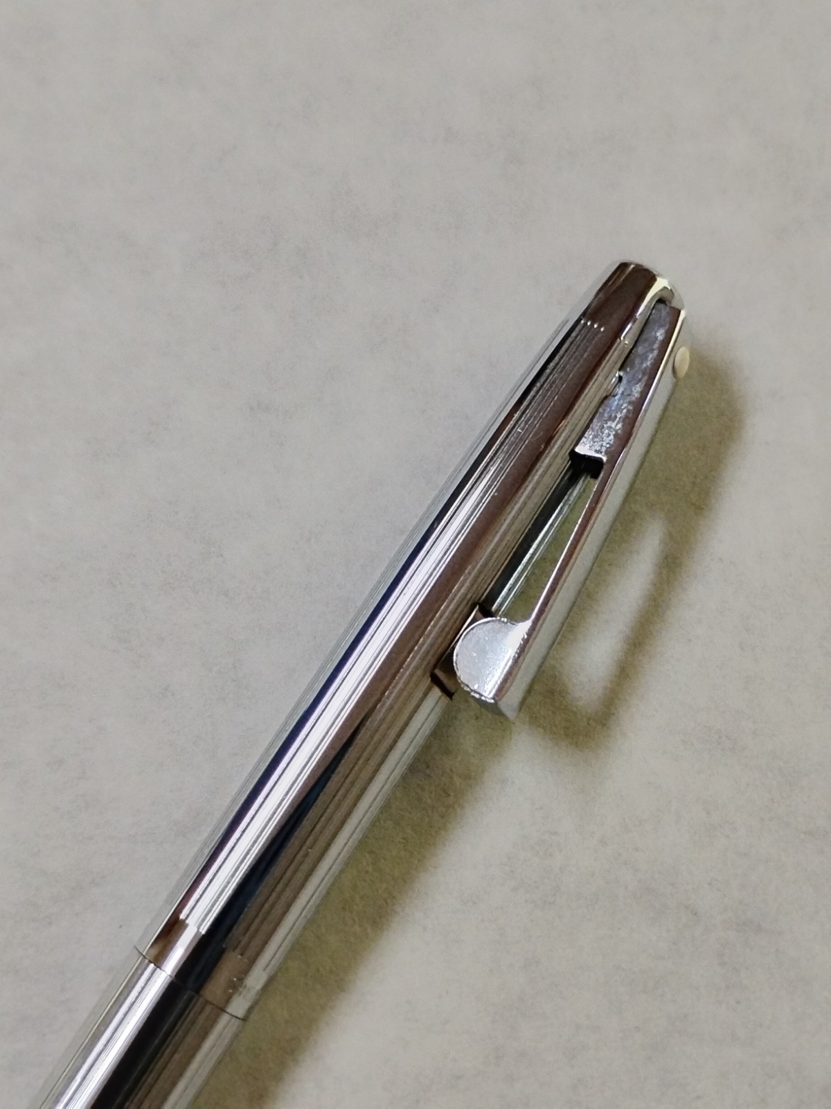 Sheaffer Vintage White Dot Silver Ballpoint Pen & Mechanical Pencil Set