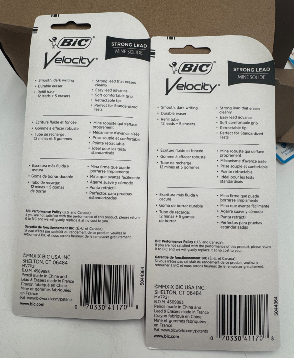 BIC Velocity Mechanical Pencil, Medium Point (0.7Mm) 2 Pack, Lot of 6