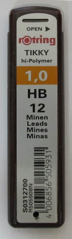 Rotring Hi Polymer 1,0 HB Leads Of 12 S0312700 New In Pack 24 Leads 2 Tubes