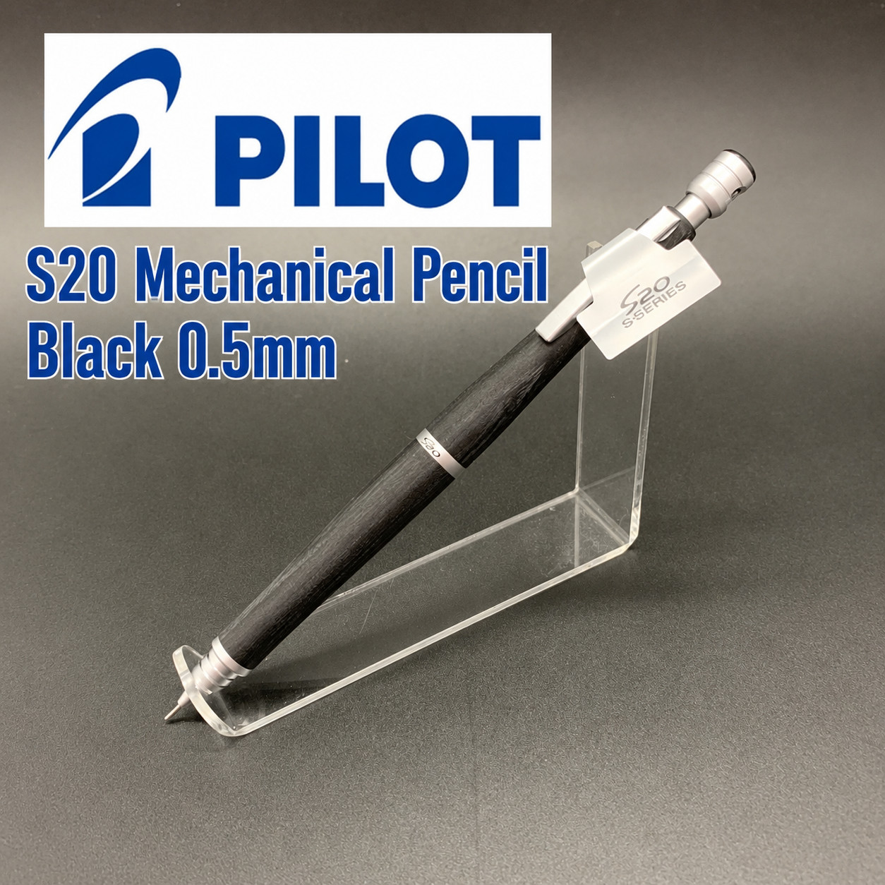 Pilot S20 0.5mm Wooden Mechanical Pencil Black HPS-2SK-B5 Made in Japan NEW