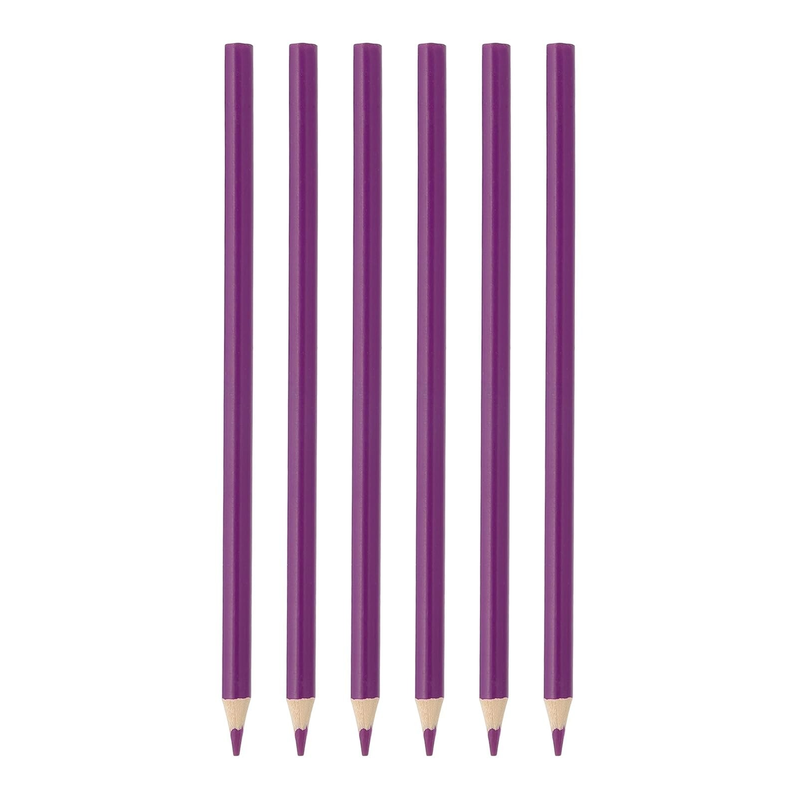 PATIKIL Purple Colored Pencils Set, 6Pcs Oil 1 Count (Pack of 6),