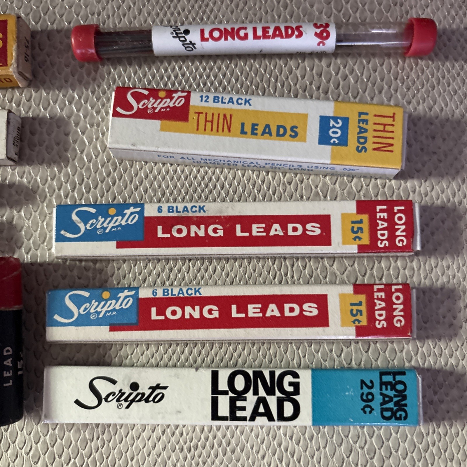 Vintage Estate Lot Mechanical Pencil Lead Refills Eberhard Mirado Scripto ++