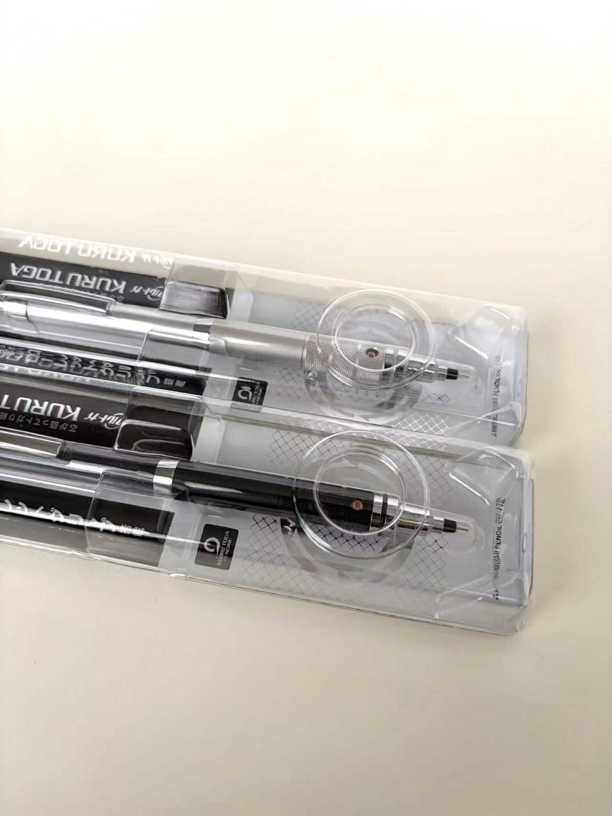 Uni Kuru Toga Roulette Mechanical Pencil 0.5mm Set Silver Gun Metallic Japan