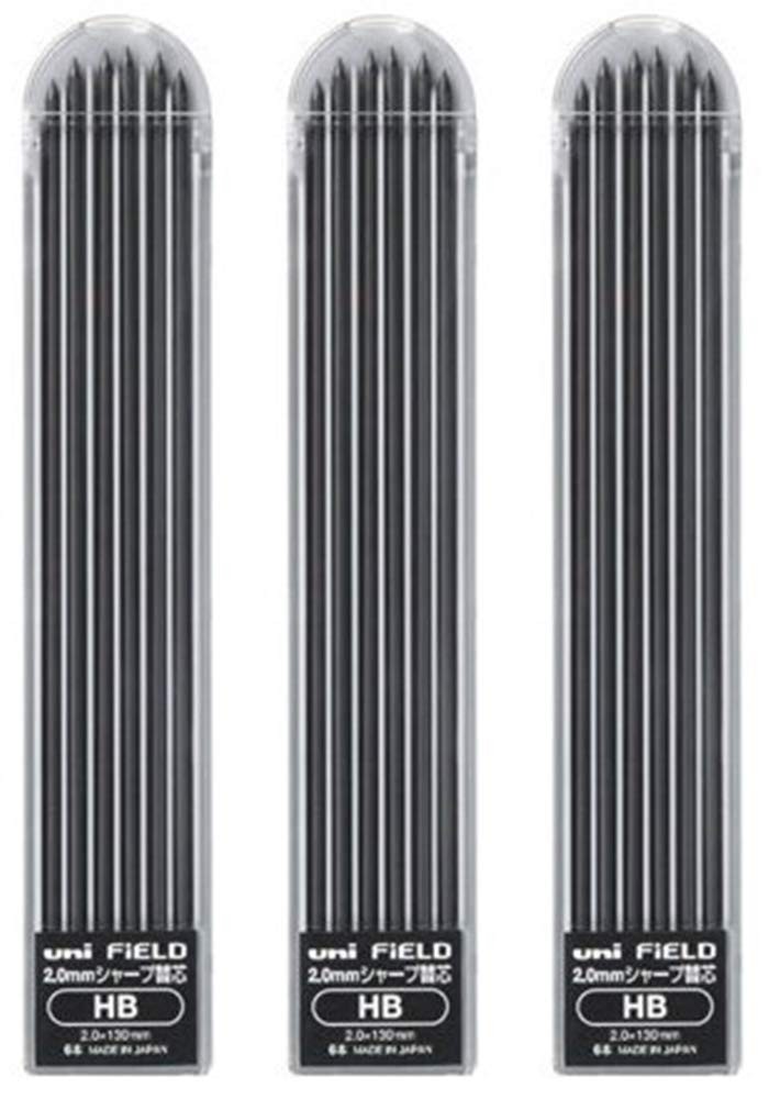 Uni Mechanical Pencil Field 2.0mm Replacement Core HB 18 Leads Sticky Notes