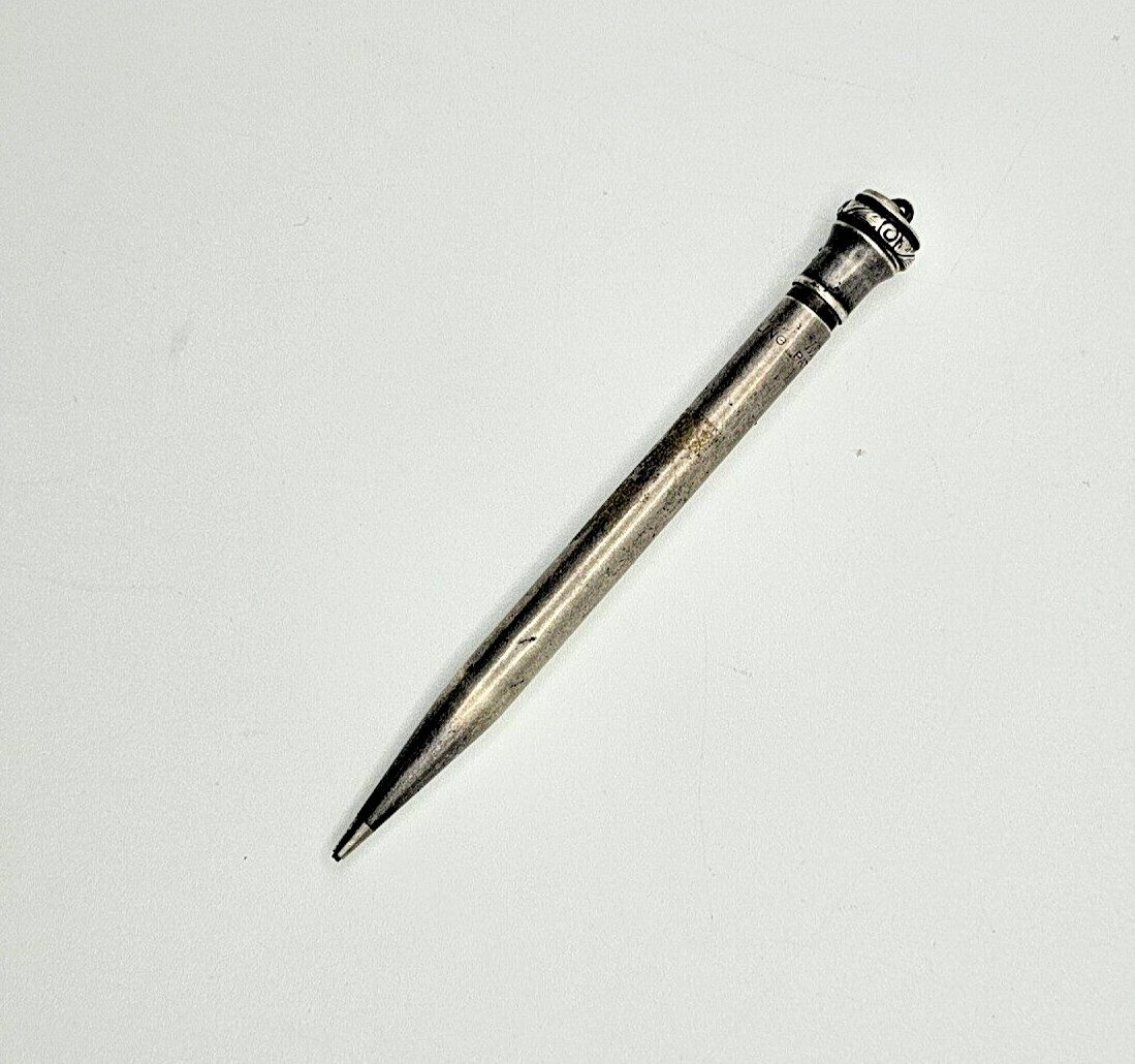 Vintage Wahl Eversharp Ring Top Floral Sterling Silver Mechanical Twist Pencil