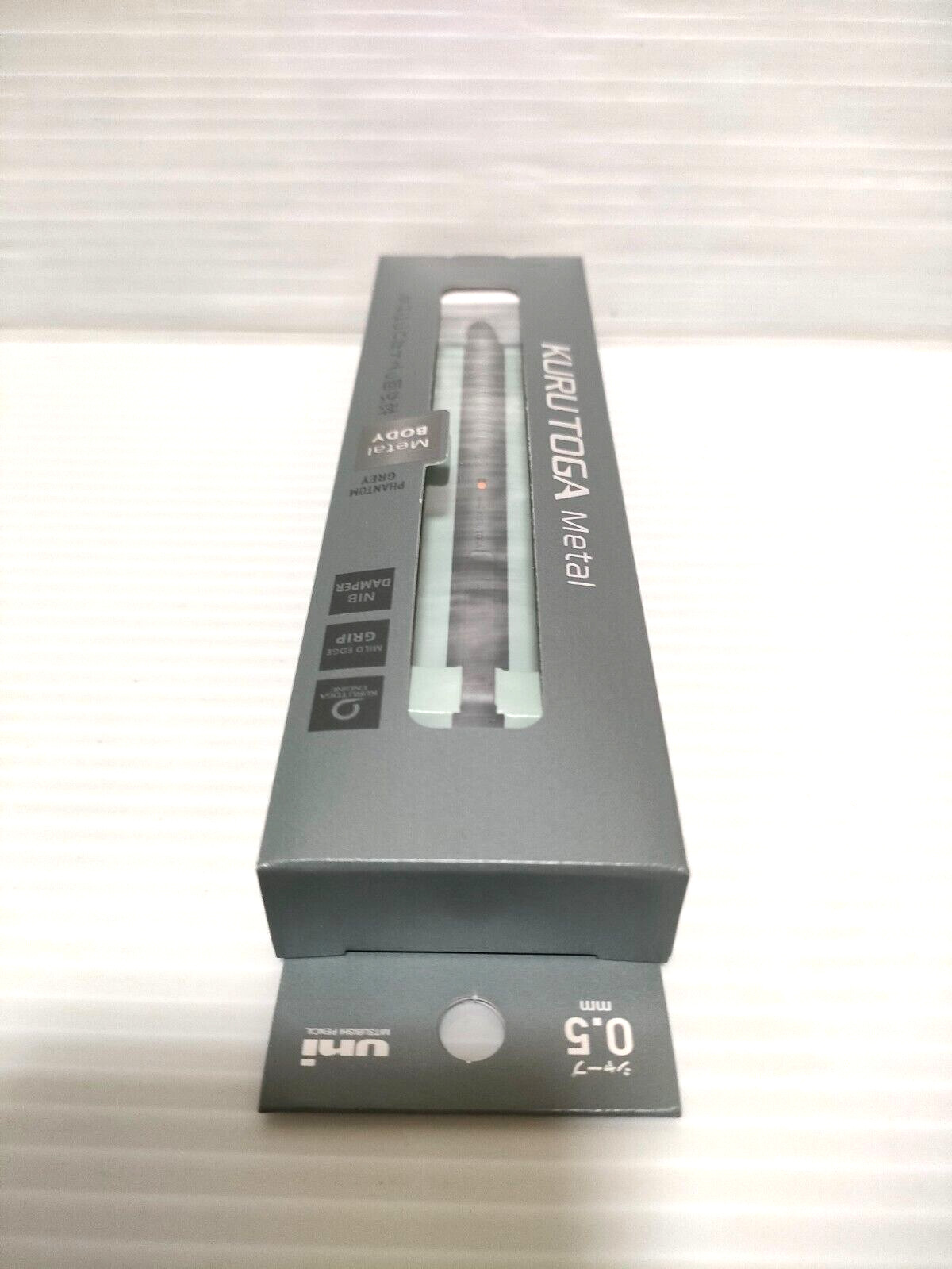 Uni Kuru Toga Metal 0.5mm Mechanical Pencil M5-KH Phantom Grey Kurutoga Gift
