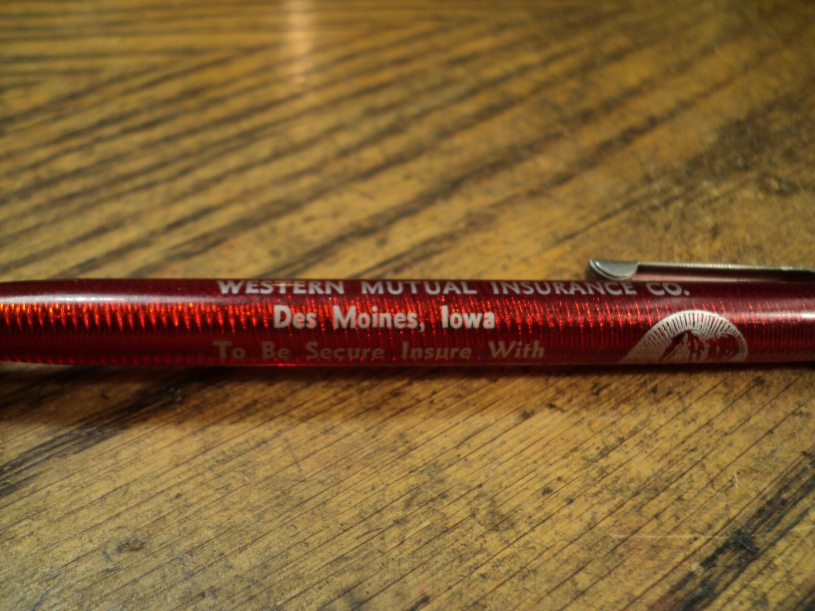 Vintage Scripto Mechanical Pencil Western Mutual Insurance Co Des Moines Iowa