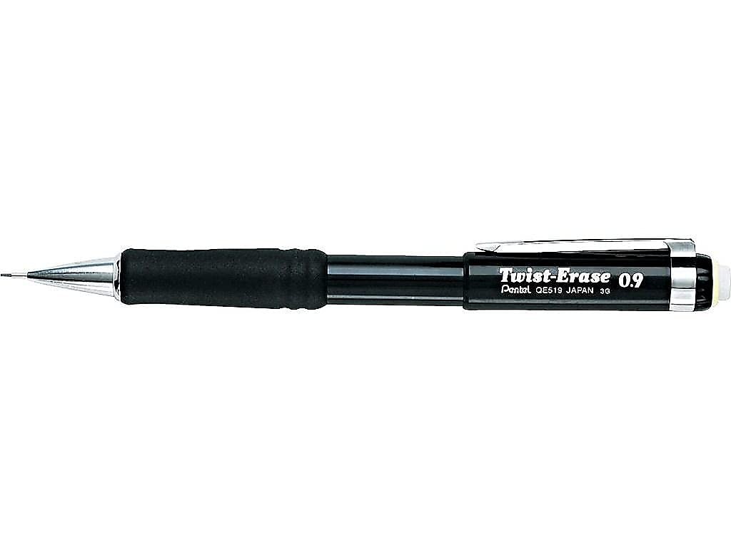 Pentel QE519A Twist-Erase III Mechanical Pencil, 1 Count (Pack of 1), Black