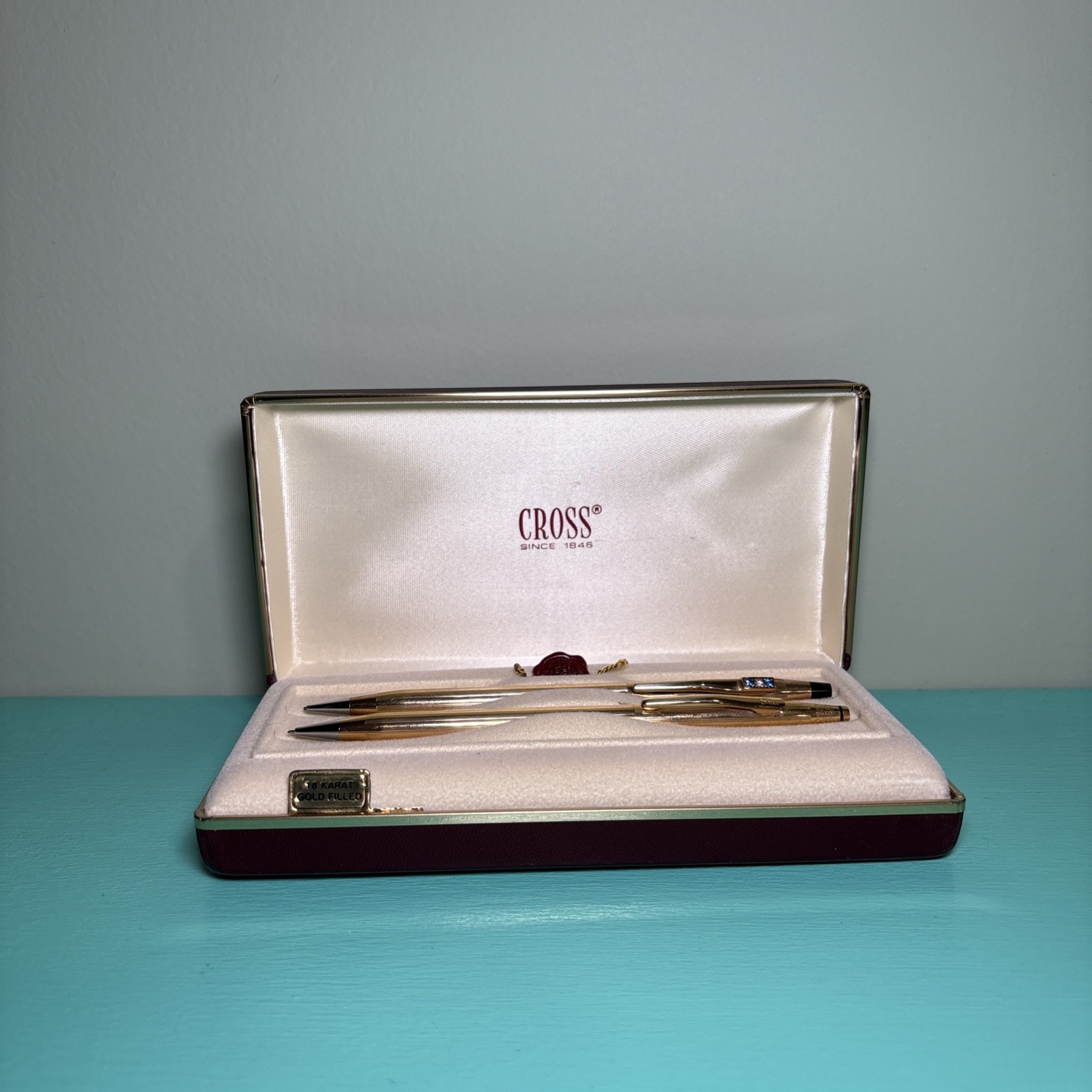 Cross 18K Gold Filled Pencil Sapphires & Diamond, 10K Gold Filled Pencil & Case