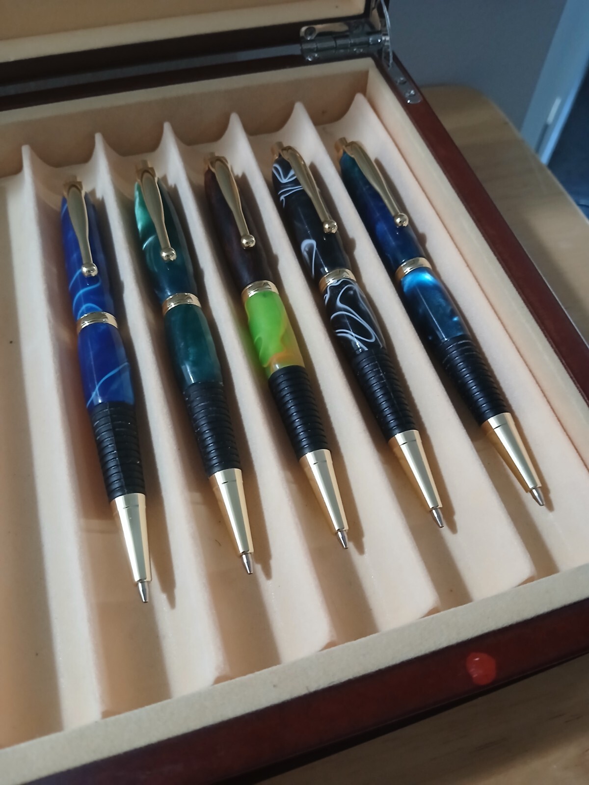 blue acryllic comfort grip mechanical pencil