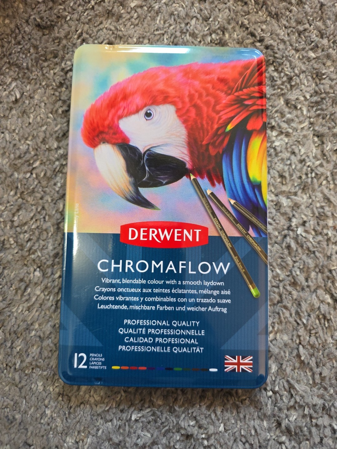 Derwent Chromaflow Colored Pencils Tin, 12ct