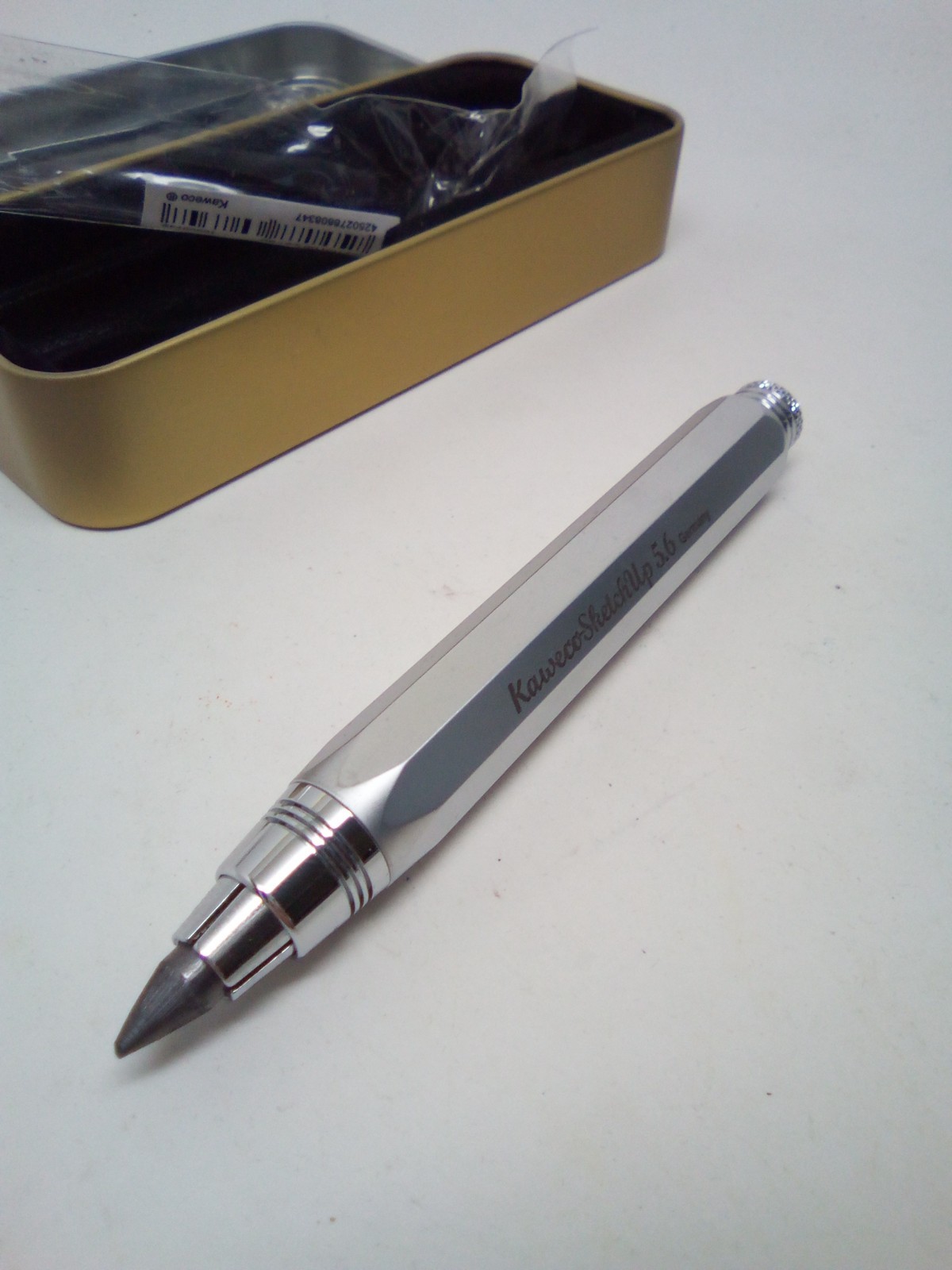 Kaweco Satin Chrome Clutch Pencil 5B 10.5cm Robust Writing Instrument 10000745