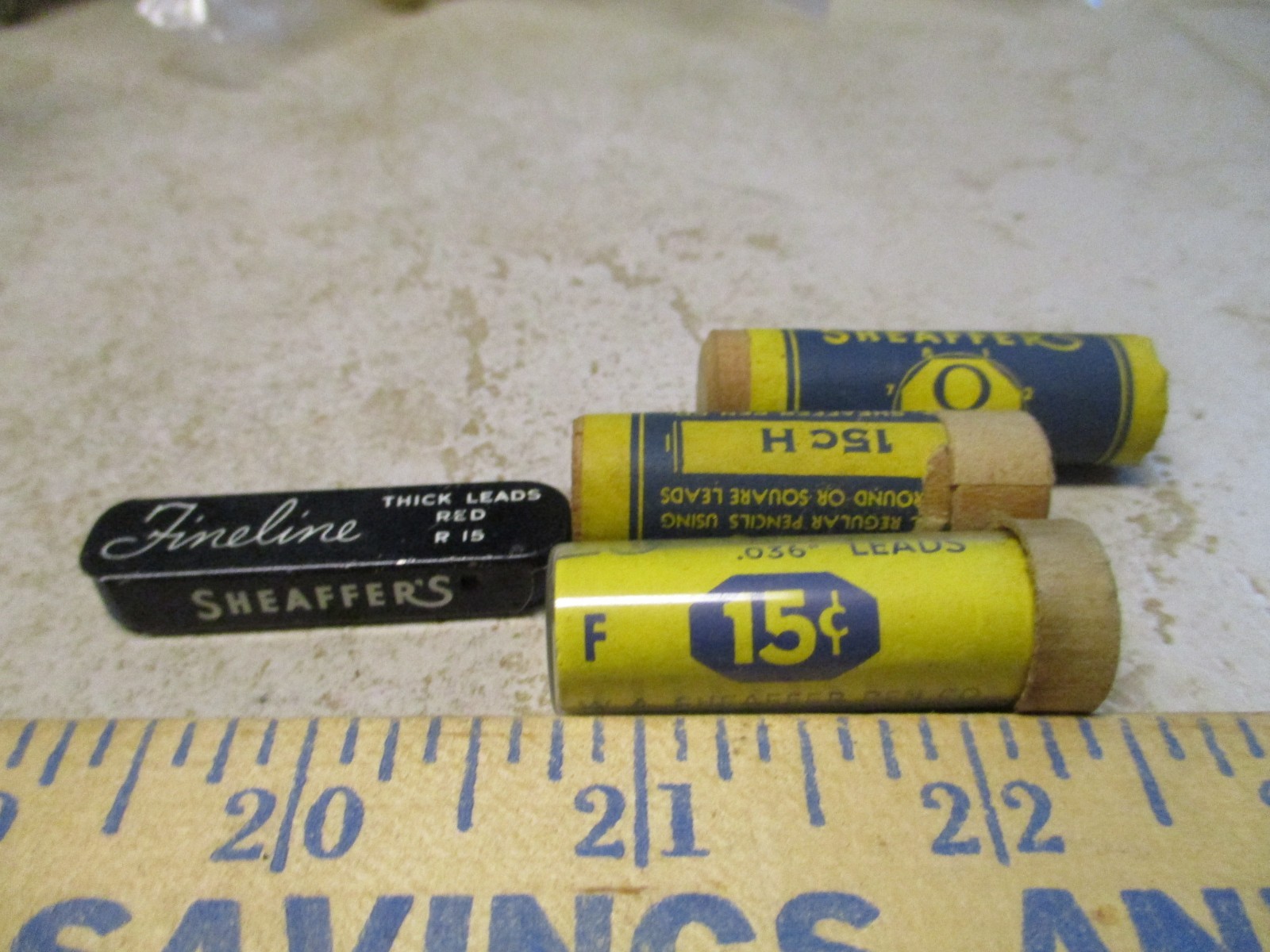 VTG Sheaffers Fineline .036 Leads F H Glass Tubes qty3 Mechanical Pencil L26