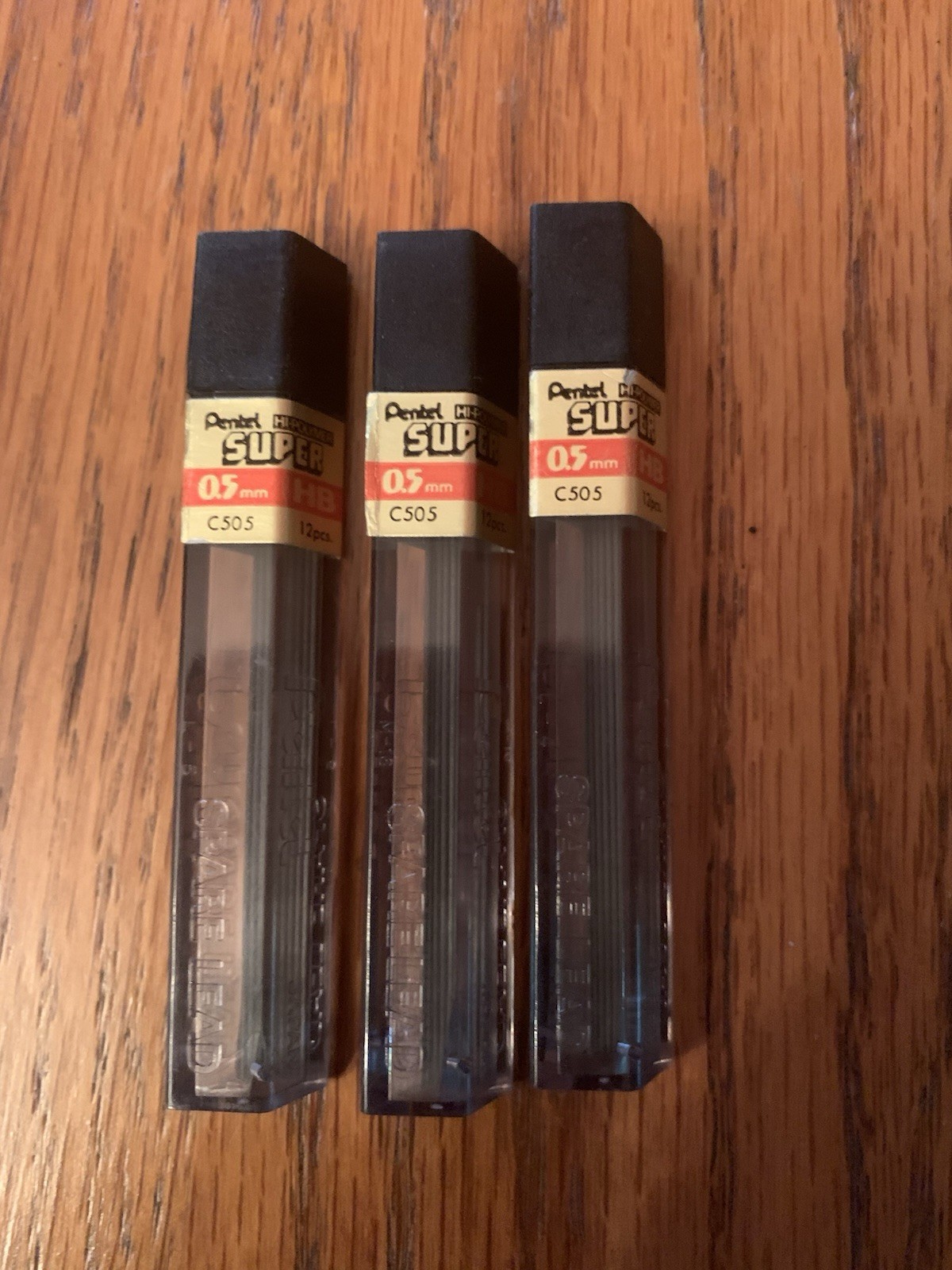 3 Pentel Replacement Leads 7 in each Tube Japan