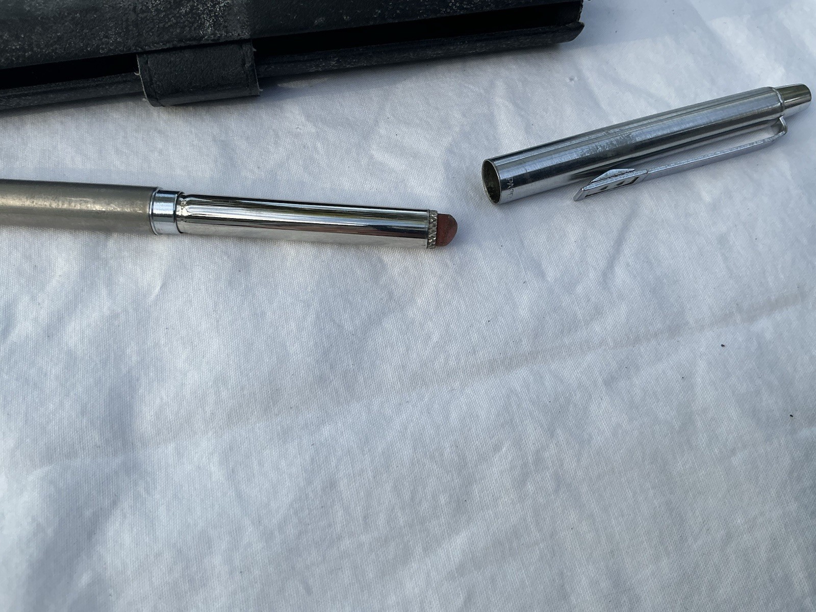 Vintage Paper Mate Mechanical Pencil Brushed Stainless Steel W/case