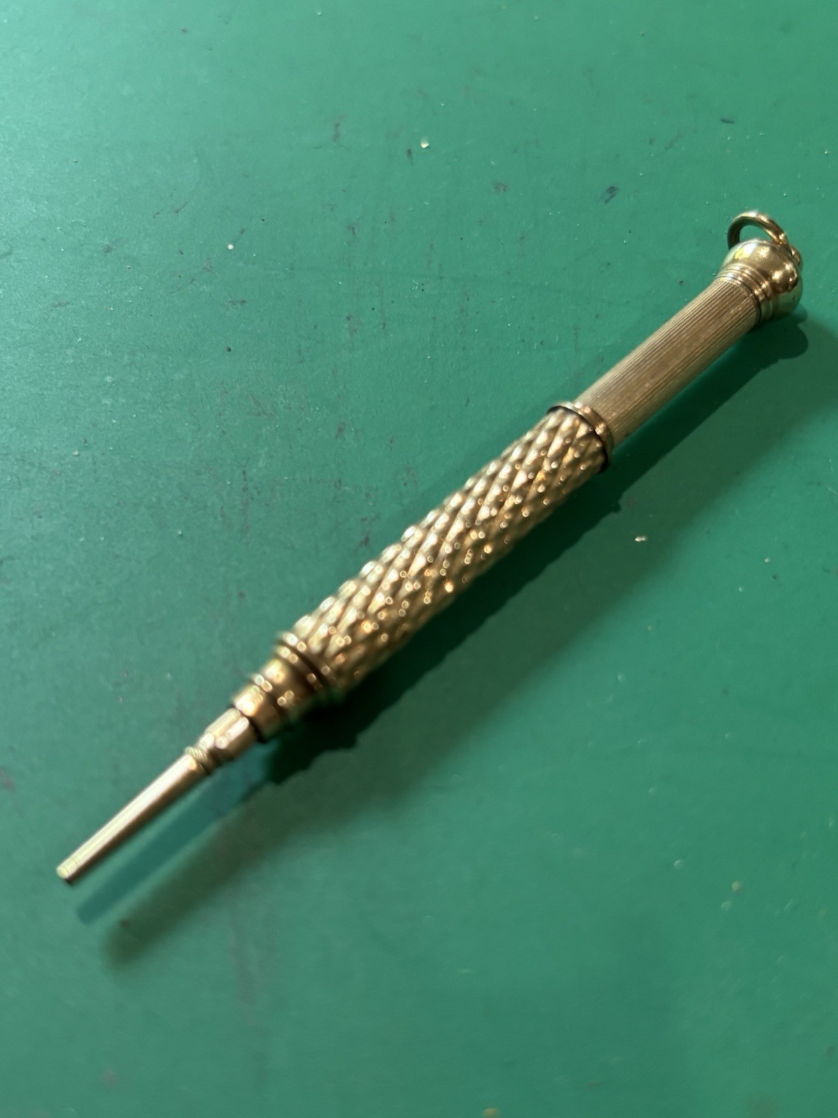 Antique Mechanical Retractable Propelling Pencil Gold Filled Engraved Gertie