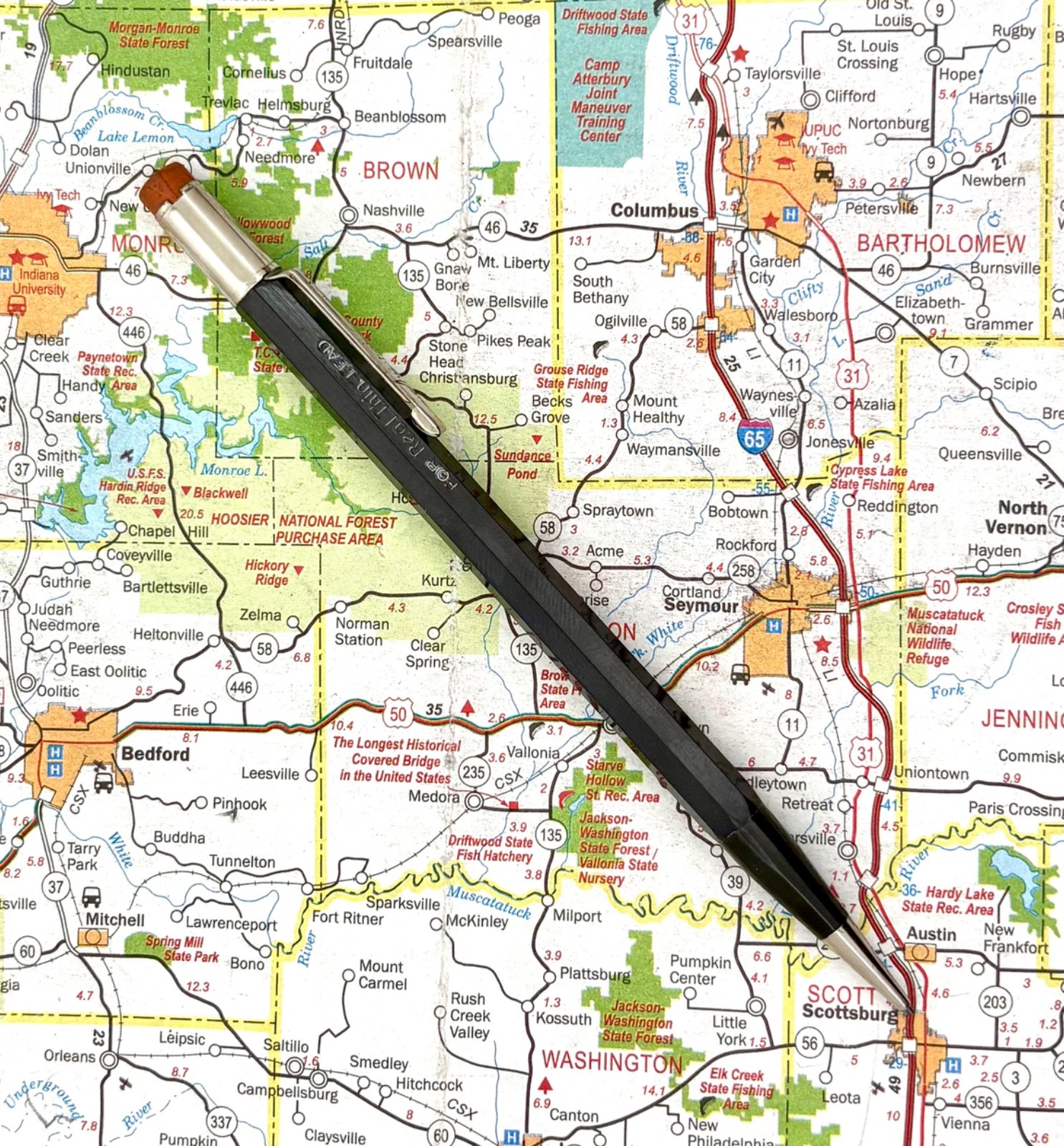 Vintage Autopoint Utility Real Thin Leads (0.9 mm) Mechanical Pencil – Black