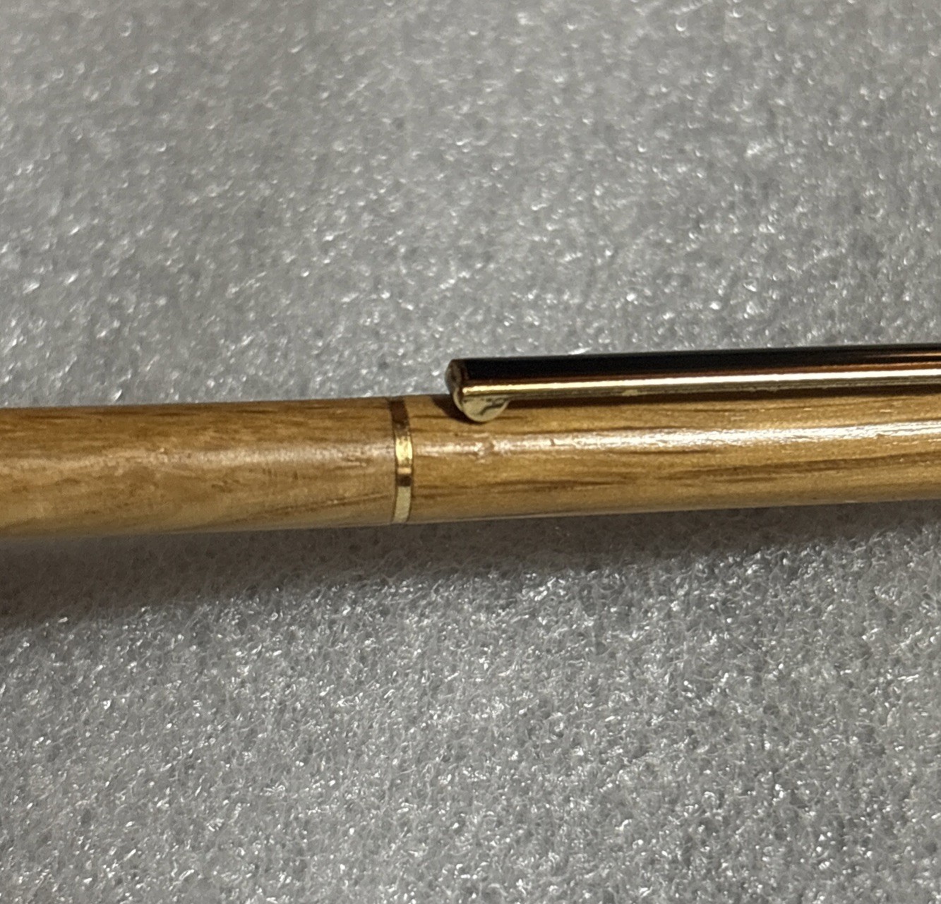 Gold / Light Brown Hand Lathed Willow Wood Mechanical Pencil. Leads Included.