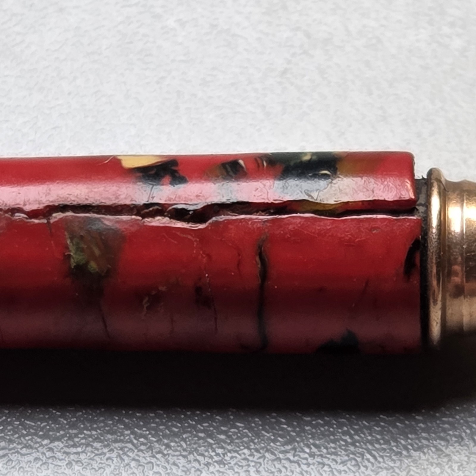 EDWARD TODD & Co. CELLULOID GOLD-FILLED RETRACTABLE MECHANICAL PENCIL CHATELAINE