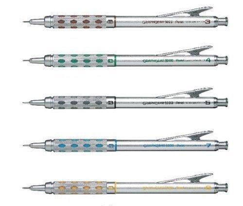 Pentel Graphgear 1000 Automatic Drafting Pencil, 0.3 mm, 0.4 mm, 0.5 mm, 0.7 mm,
