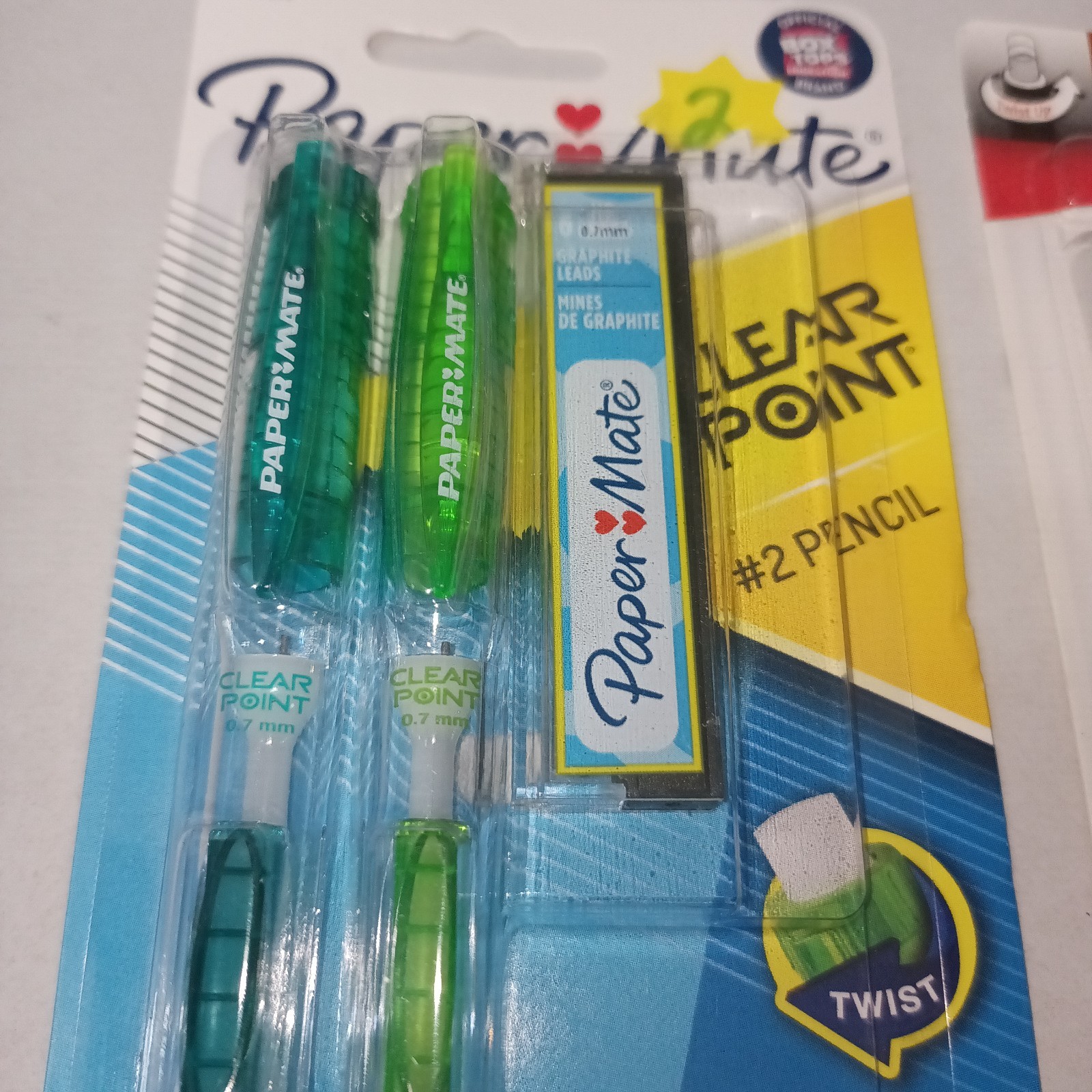 Lot Of 2 Pack Of 2 Mechanical Pencils Each With Erasers And Refills .7mm Pentel