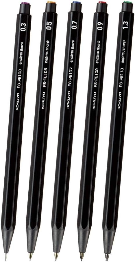 KOKUYO Enpitsu Sharp DX5SET 5 set 0.3/0.5/0.7/0.9/1.3mm PS-PE Mechanical Pencil