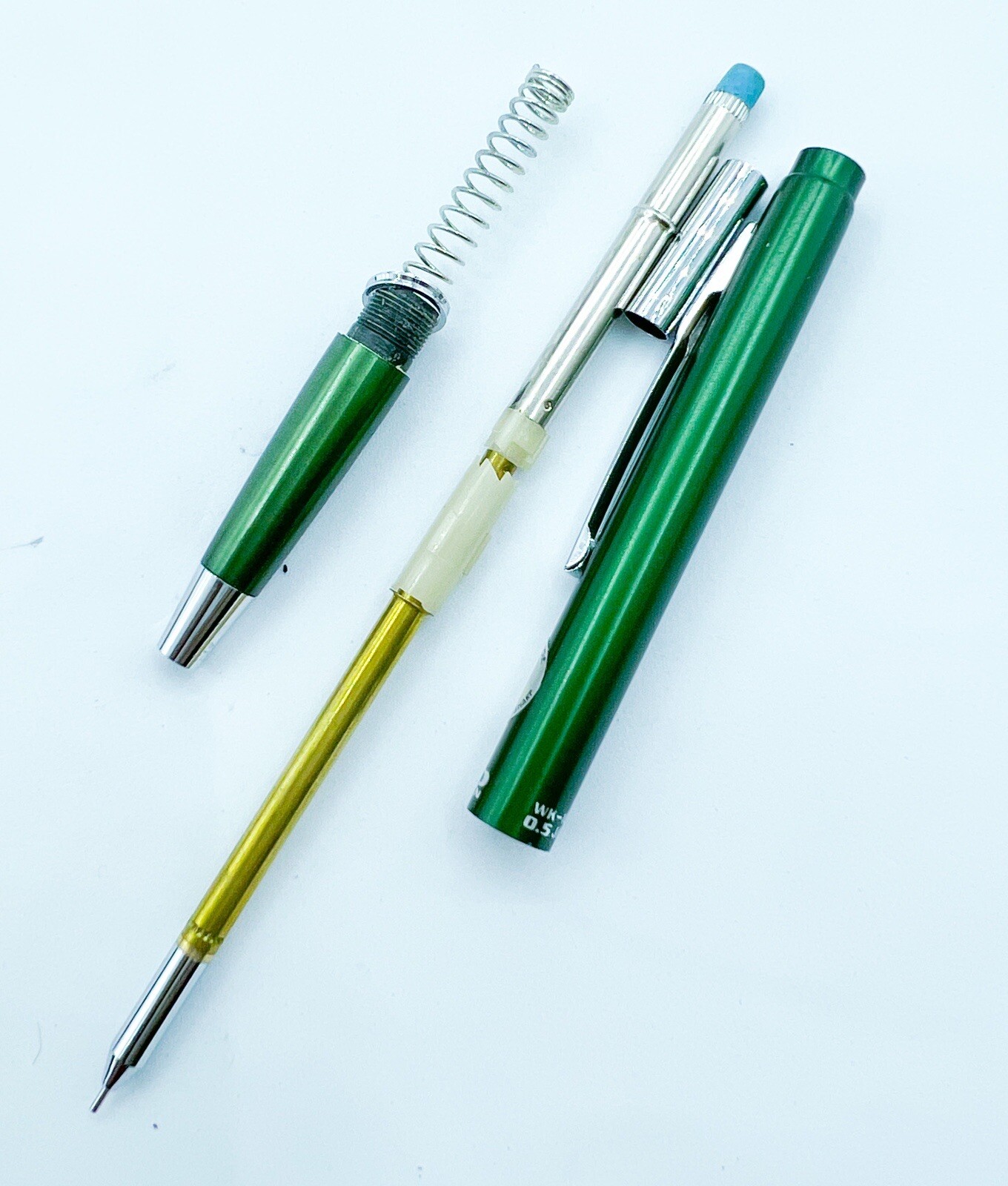 NOS green Jib colleen retractable double push 0.5mm Mechanical Pencil Not Short