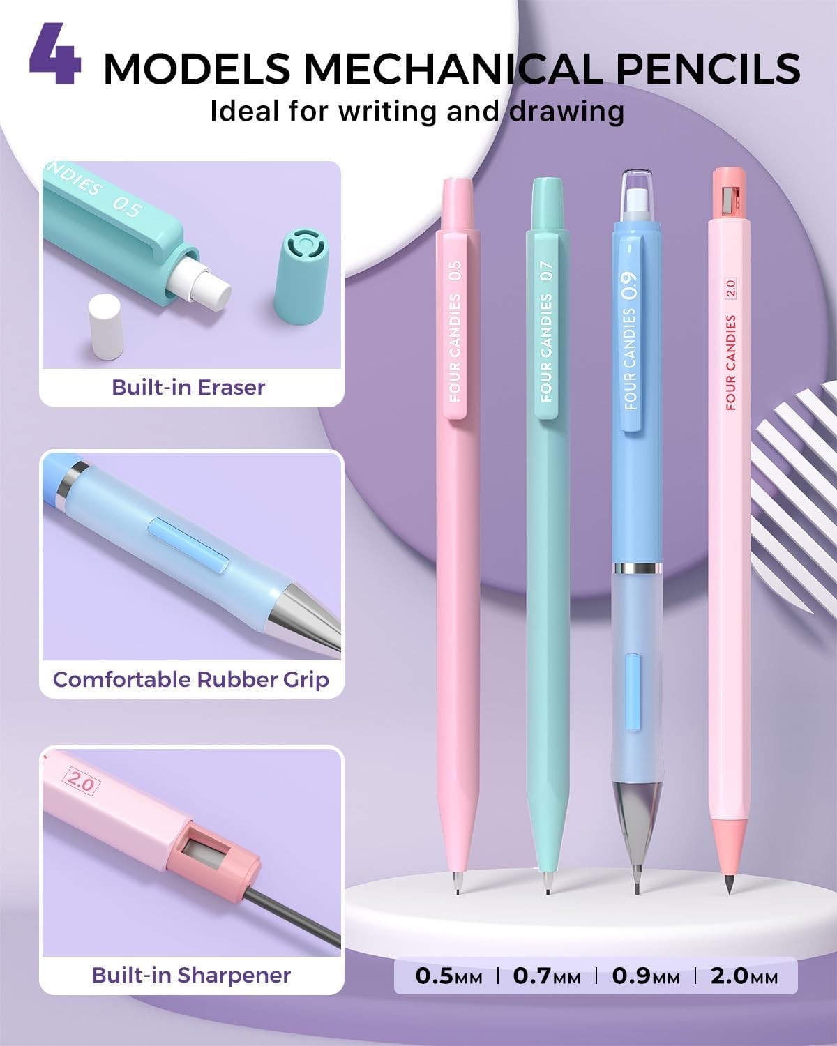 Ultimate 36-Piece Mechanical Pencil Set in Pink | Perfect for Writing & Drawing