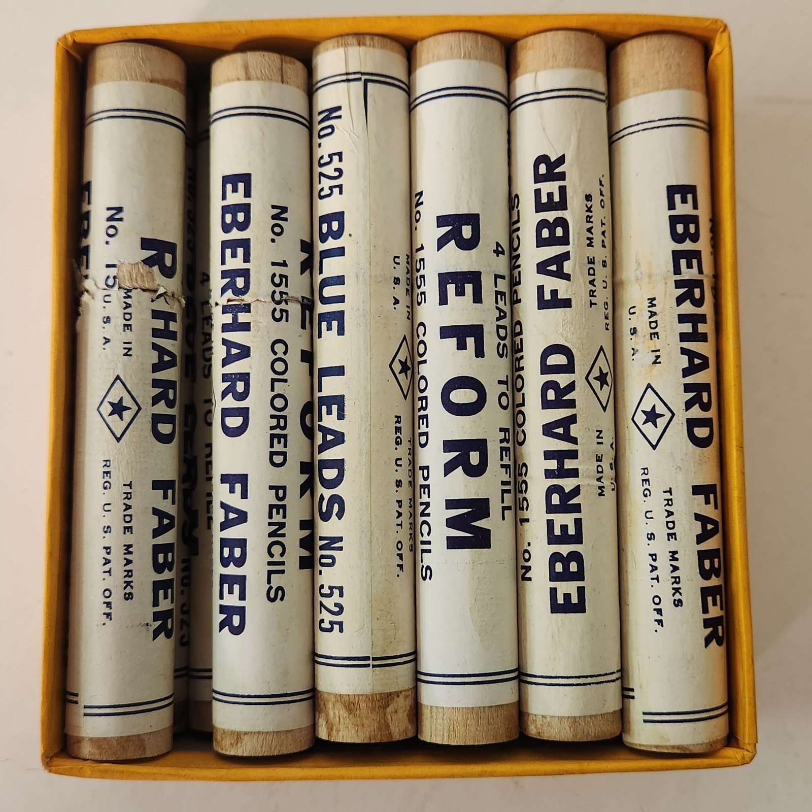 NOS Vtg Eberhard Faber Reform Mechanical Marking Pencil Leads Blue No. 525