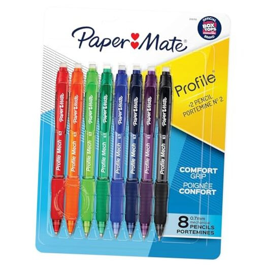 Profile Mech Mechanical Pencil 0.7mm, #2 Pencil Lead, Great for Office 8 Count