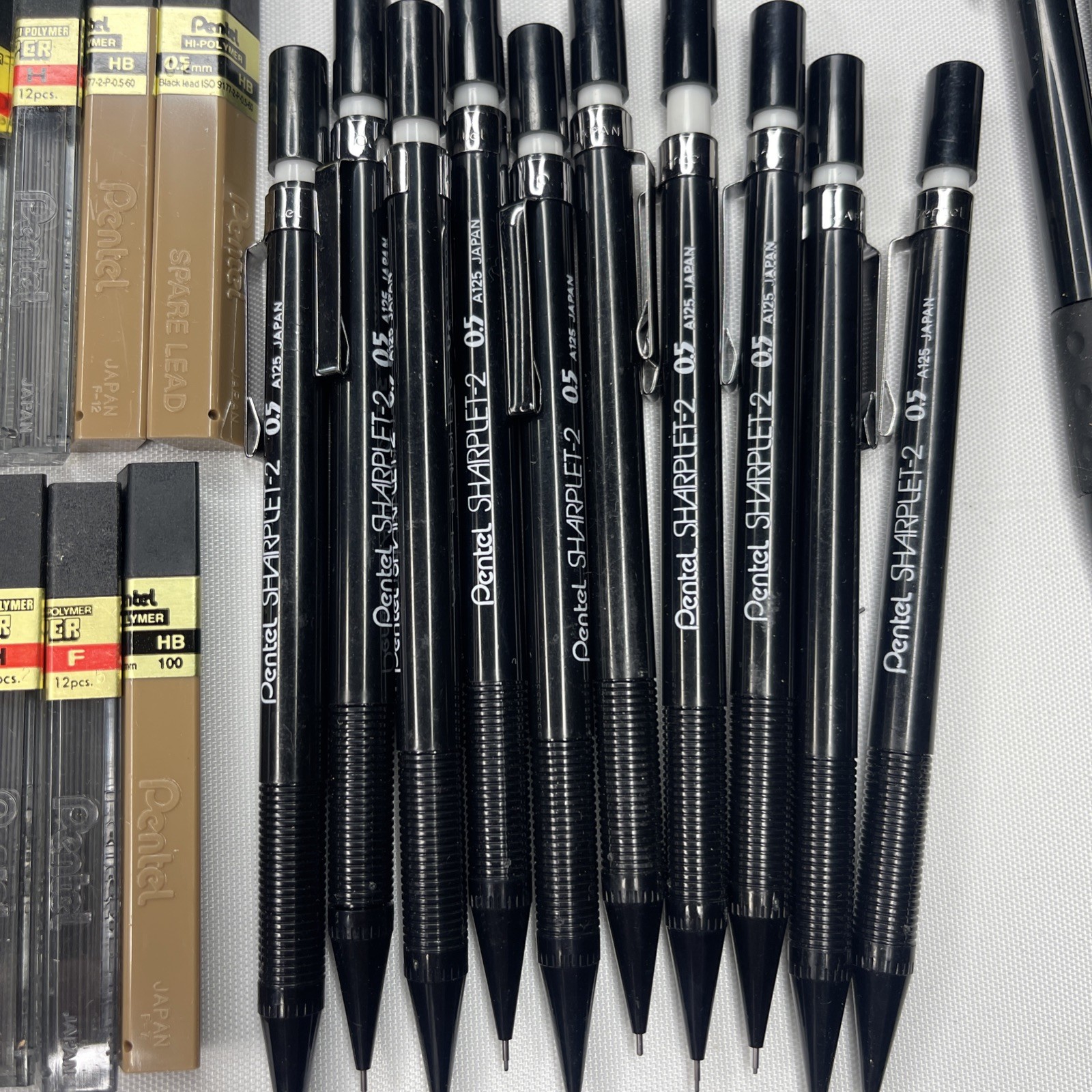 Pentel Vintage Lot of 27 Pencils Sharplet-2 A125 AL15 P205 + Mixed Lot Of Lead
