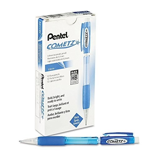 AX119C Cometz Mechanical Pencil, HB #2, .9mm, Blue (Pack of 12)