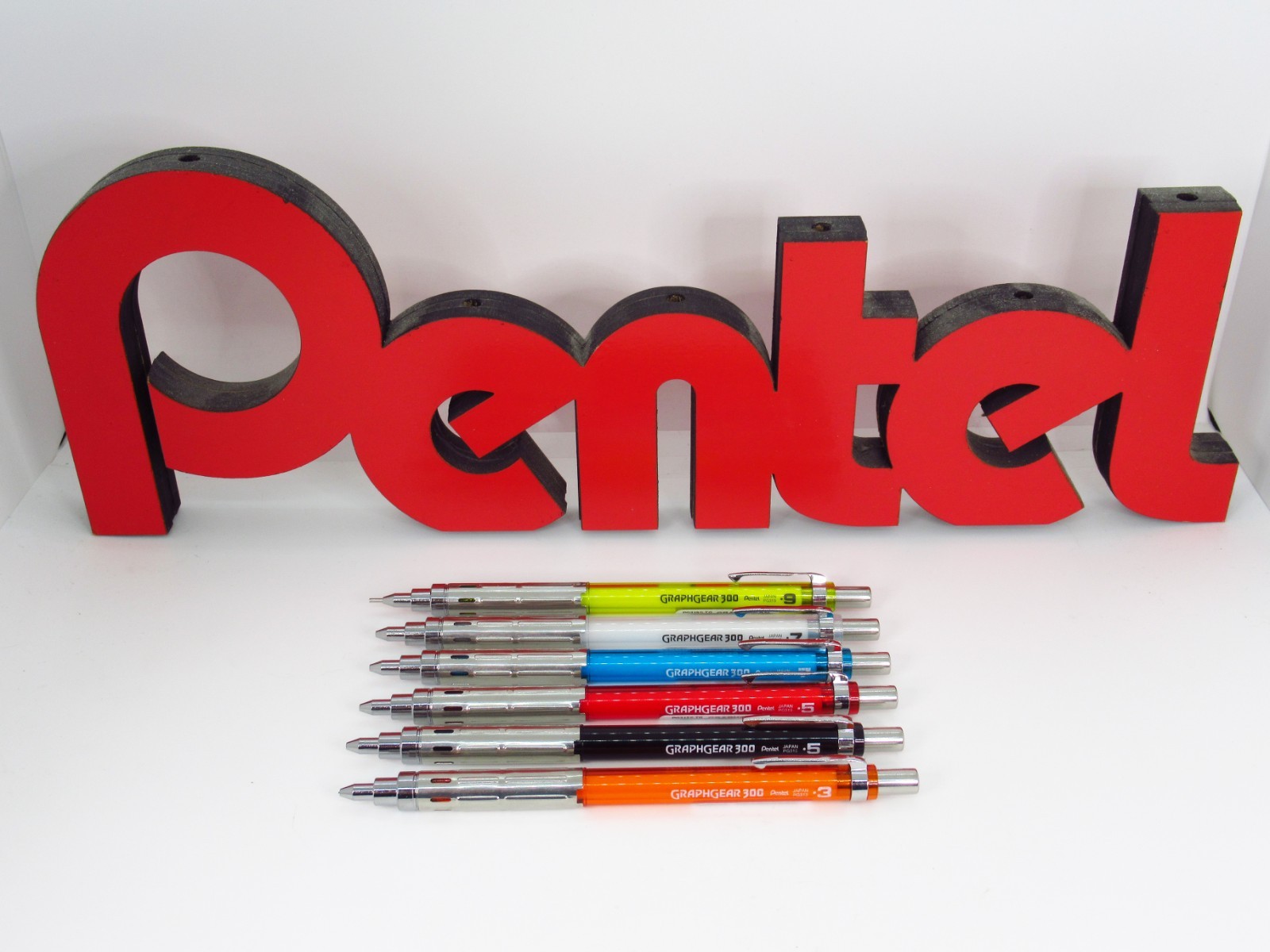 Pentel GraphGear 300 Sliding Sleeve, Set of 6 (Brazil)