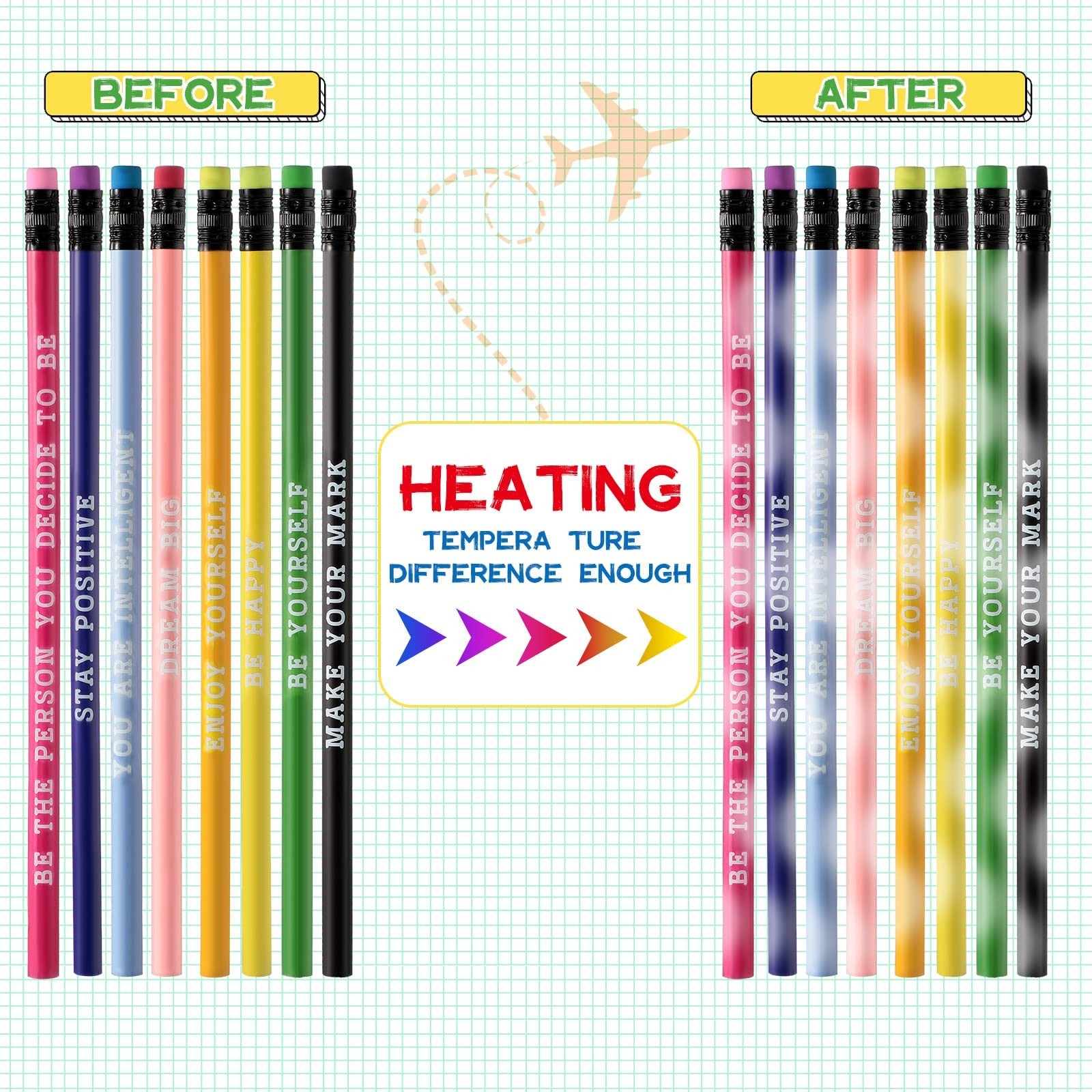 60 Pcs Inspirational Pencils Personalized Pencils with Name Cute Pencils Moti…