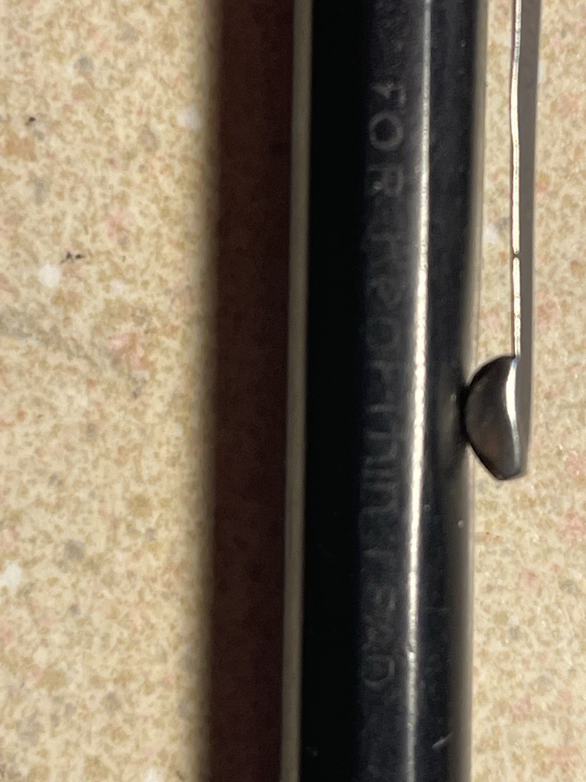 Autopoint Duo-Point Black w/Red & Black Ends Caterpillar Pencil – 1940s 6”