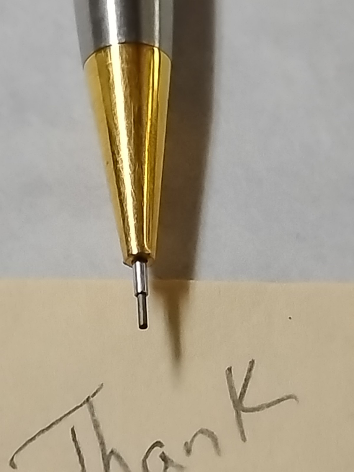 Parker Insignia Pencil Stainless Steel & Gold 0.5mm Click W Eraser Working #G0