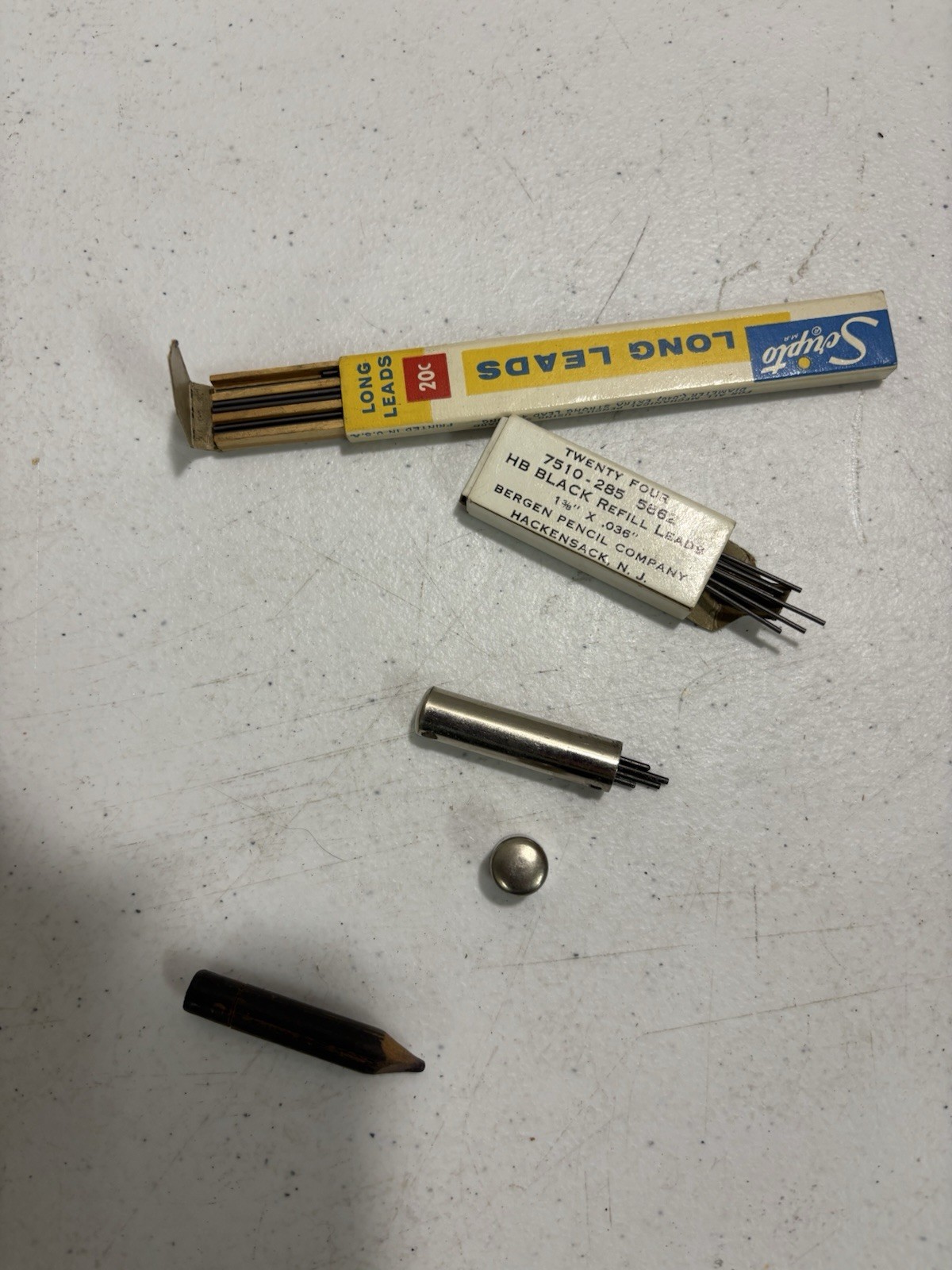 Various Lot of Vintage Mechanical Pencil Lead & Erasers in original containers