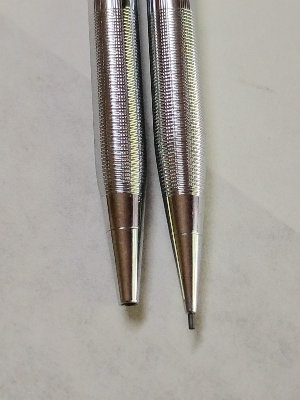 Vintage Cross Silver Chrome Mechanical Pencil and Pen Set Made in USA #P10